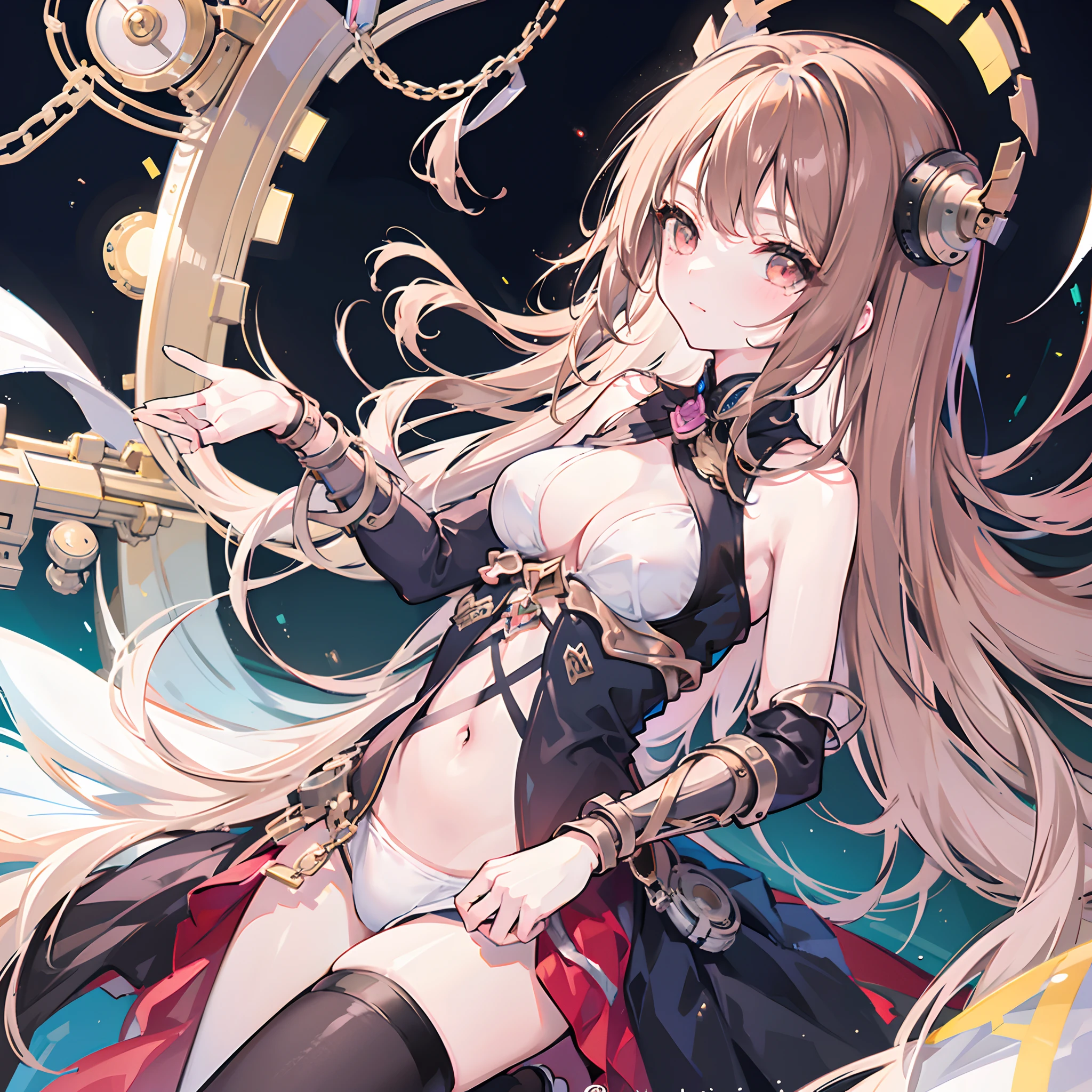 Best quality, highest resolution, 1 girl, solo, Victorious, lingerie, steampunk, dreamlike art