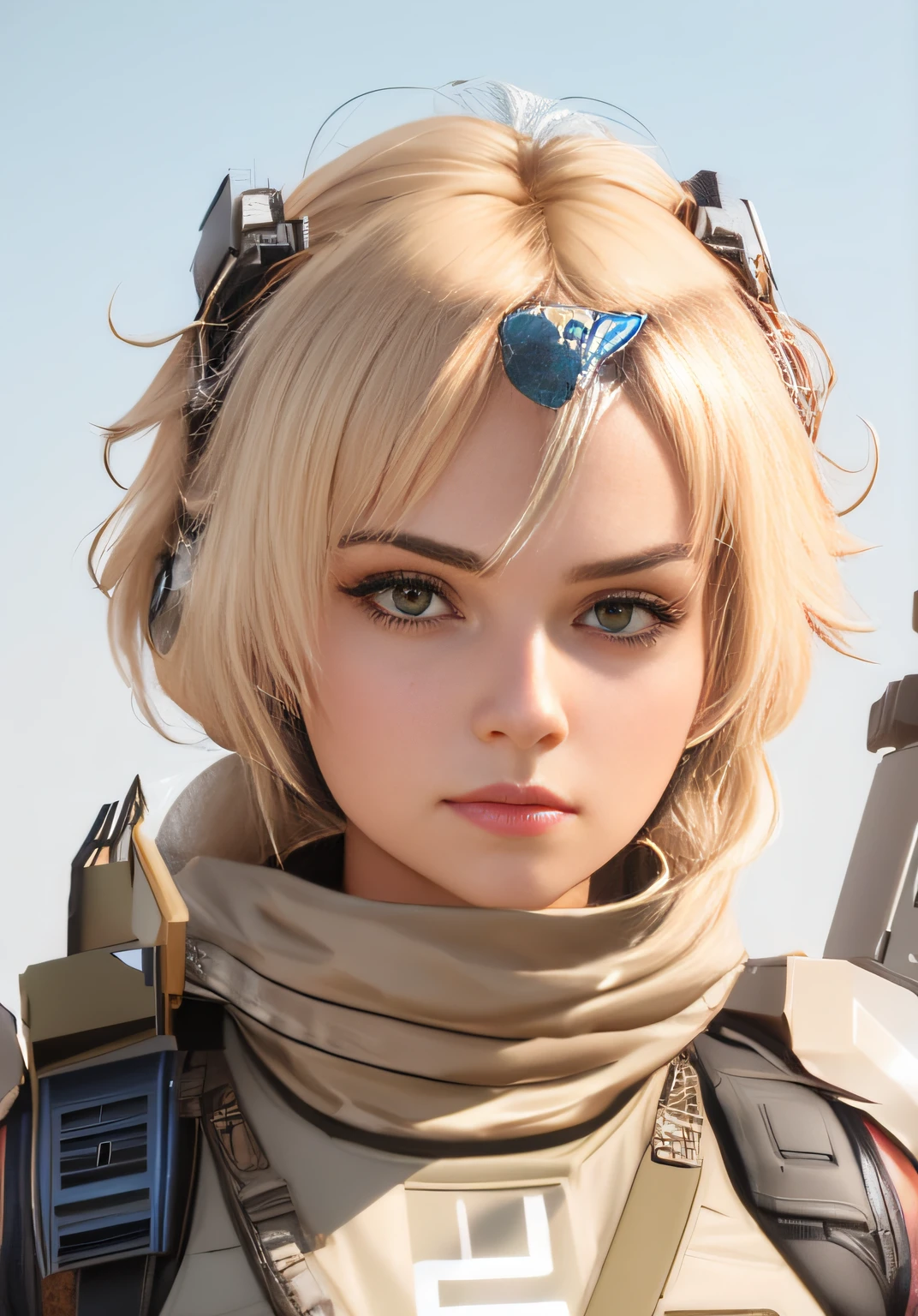 Woman wearing a gun and helmet, trending on artstation 4k, trending on artstationhq, Rendu portrait 8k, Guviz-style artwork, trending on artstation hq, [ trending on CGSociety ]!!, cgsociety portrait, 3 D rendering character art 8 K, Ross Tran 8 K, trending on artstation hd