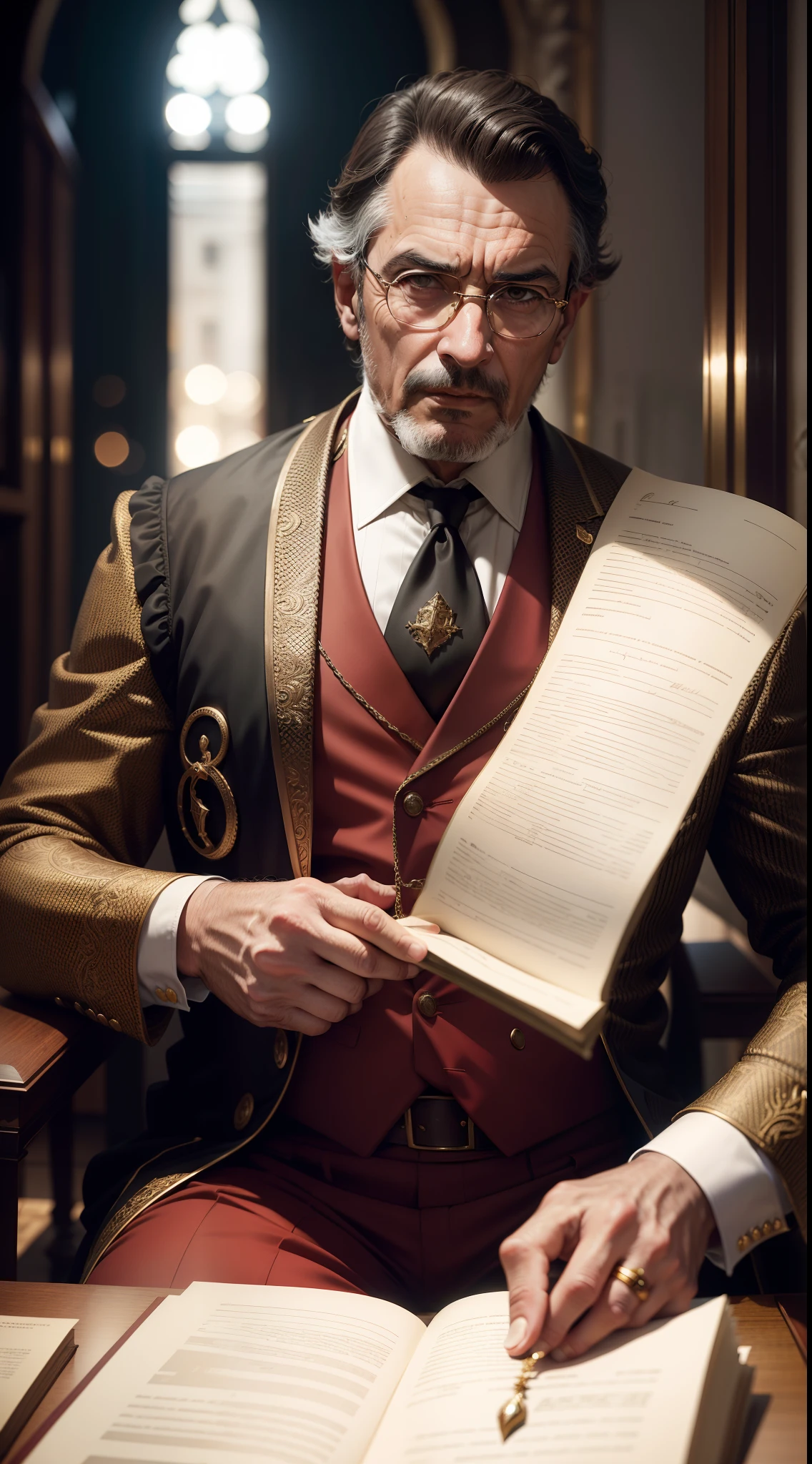 Luis Guerra, Banker in Lisbon, ally of Fugger Family, rich, greedy, luxurious,16th century, renaissance, middle-aged,man,Spanish, financier, opportunist, merciless, expensive accessories, ring