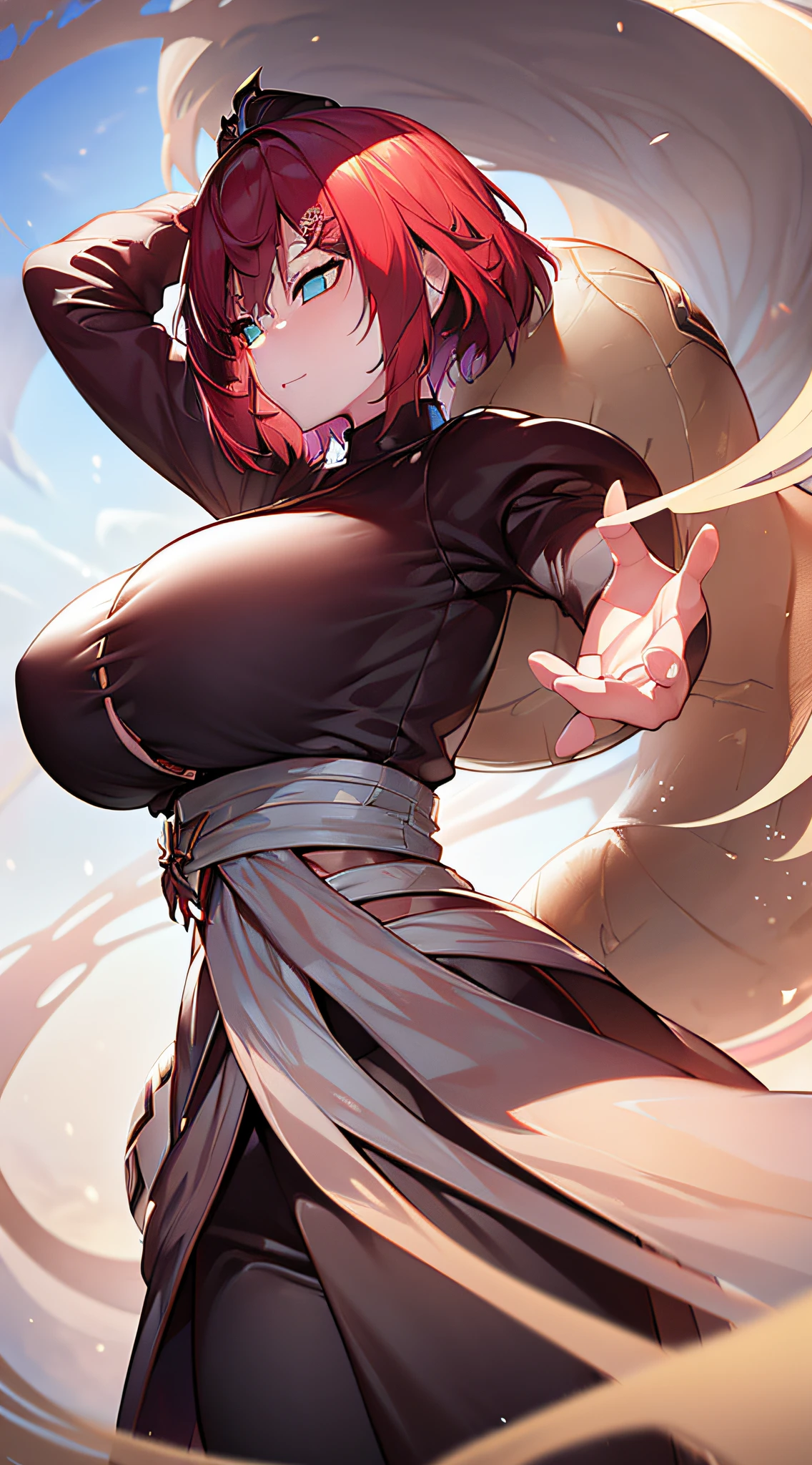 masterpiece++、top-quality++、ultra-definition++、ultra-definition++、4k++、8k++、from side、(Background Focus)++、Red-haired、short-haired、Woman in sexy clothes casts a huge spell to destroy the city、Colossal runes、The magic of big breasts、Colossal breasts flying over、Colossal Magician、Goddess of Colossal、detailed fantasy art、fantasy art style、Blake Beautiful Ancient Colossal Witch、Queen of big breasts、Fantasy Art Behans、Beautiful big breasts magician、Beautiful Colossal Magician、Shiny floating huge breasts fragments、Colossal breasts magic circle、 Dazzling huge breasts sparks、Colossal breasts chain、爆乳、Hair with huge breasts blowing wind、Blake Isekai Beautiful、Colossal breasts crown、Detailed clothing、Mischievous aura、Bewitching face、tall body、Mature body、seductive body、medium chest、detailed beautiful faces、detailed shiny eyes、Detailed skin、Full body break、detaileds、realisitic、4K highly detailed digital art、octan render、bio luminescent、BREAK8K resolution concept art、真实感、Mappa Studio、masterpiece、top-quality、Official Art、illustratio、Ligne Claire、(cool_color)、perfect-composition、absurderes、Fantasia、Focused、Split into three