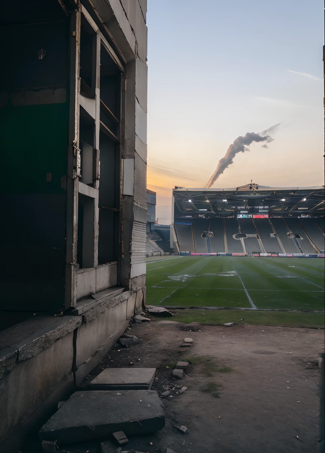 (Football Stadium) in historical city in iran , russianebenya, cyberpunk, sunny day, movie still, 80mm lens, masterpiece, best quality, (film grain:1.1), ultra high res, RAW