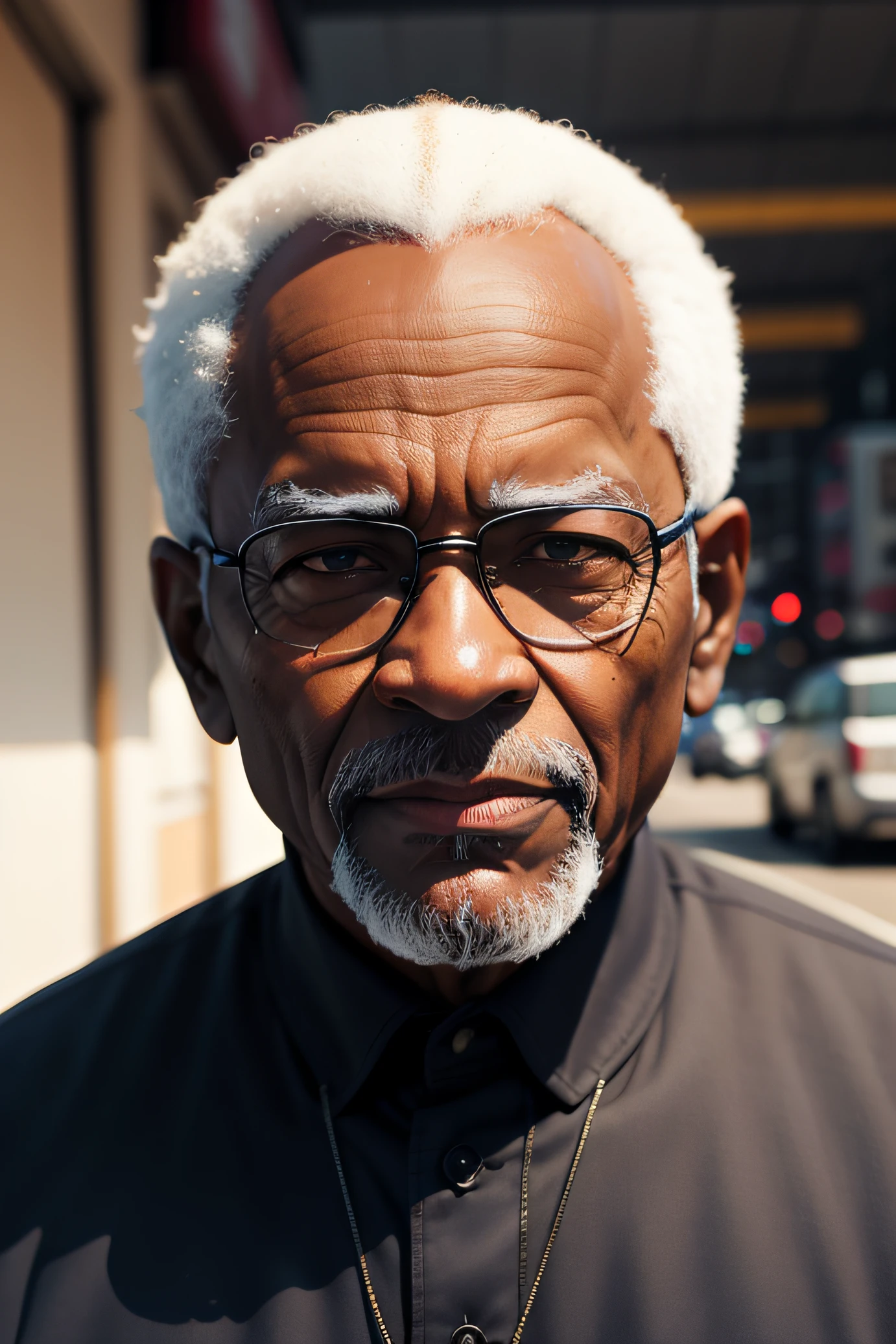 front image of an old black man