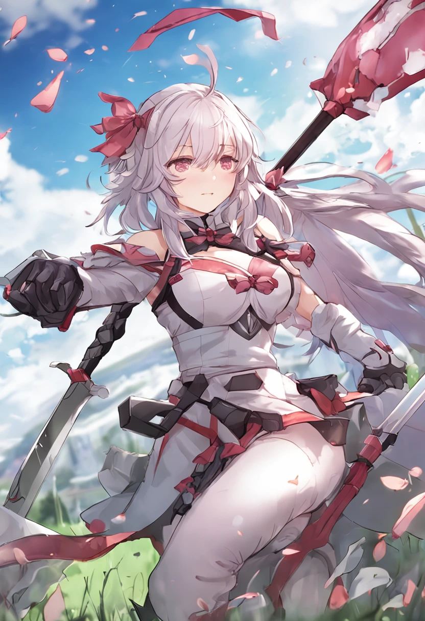 Anime characters with sword and red background, Ayaka Genshin impact, Keqing from Genshin Impact, Genshin, ayaka game genshin impact, 🍁 Cute, Female protagonist 👀 :8, Genshin impact's character, Genshin Impact style, style of anime4 K, Badass anime 8 K