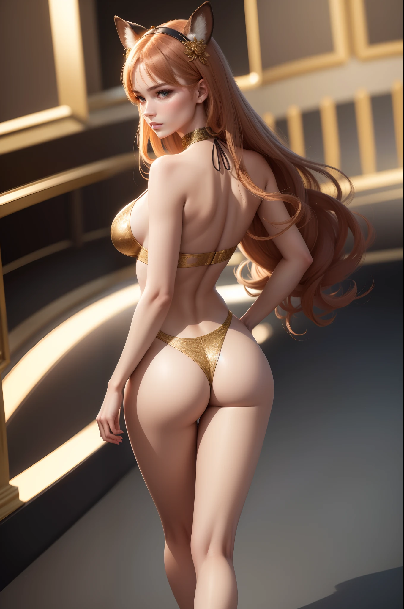 masutepiece,Best Quality,ultra-detailliert,hight resolution,hight resolution,4K,Portrait in 4K,8K,8k portrait,Unity 8k壁纸,Highly detailed ajc,Realistic,Raw photo,Real person,a portrait photo of,Photorealistic,Shiny skin,Detailed skin,(((Dynamic Angle Full Body
Dynamic Angle Wide Shot
Dynamic Angle Close-up
Dynamic Angle Upper Body
Dynamic angle from above
And dynamic angles from behind
And dynamic angles from below
))),{{{{Supermodel Audrey Marnay,{{{Height is 173cm}}},{{{Hair color is red}}},{{{Eye color is blue}}},{{{The face has a delicate and mysterious expression、Reminiscent of fairies and small deer.}}},{{Characterized by high cheekbones}},(The style is{{{Slender and delicate}}}で),Versace(Versace)and Calvin Klein(CalvinKlein)and many other runways were swept away,Fashion sense is simple and elegant,Chanel(Chanel)He still appears on many shows as an exception.}}}},{{{{Photorealistic:1.4}}}}, Beautiful detailed, Highly detailed eyes and face, Beautiful detailed eyes, Ridiculous, Incredibly ridiculous, super detailed, High resolution, Highly detailed, of the highest quality, masutepiece, Illustration, Highly detailed, nffsw, unified, 8K Wallpaper, amazing, Fine detail, masutepiece, of the highest quality, Wallpapers with highly detailed ticker unified 8K, Face Light, Movie Lighting
,Bronze Bikini,Dynamic Pose (PAW Pose:0.5)
