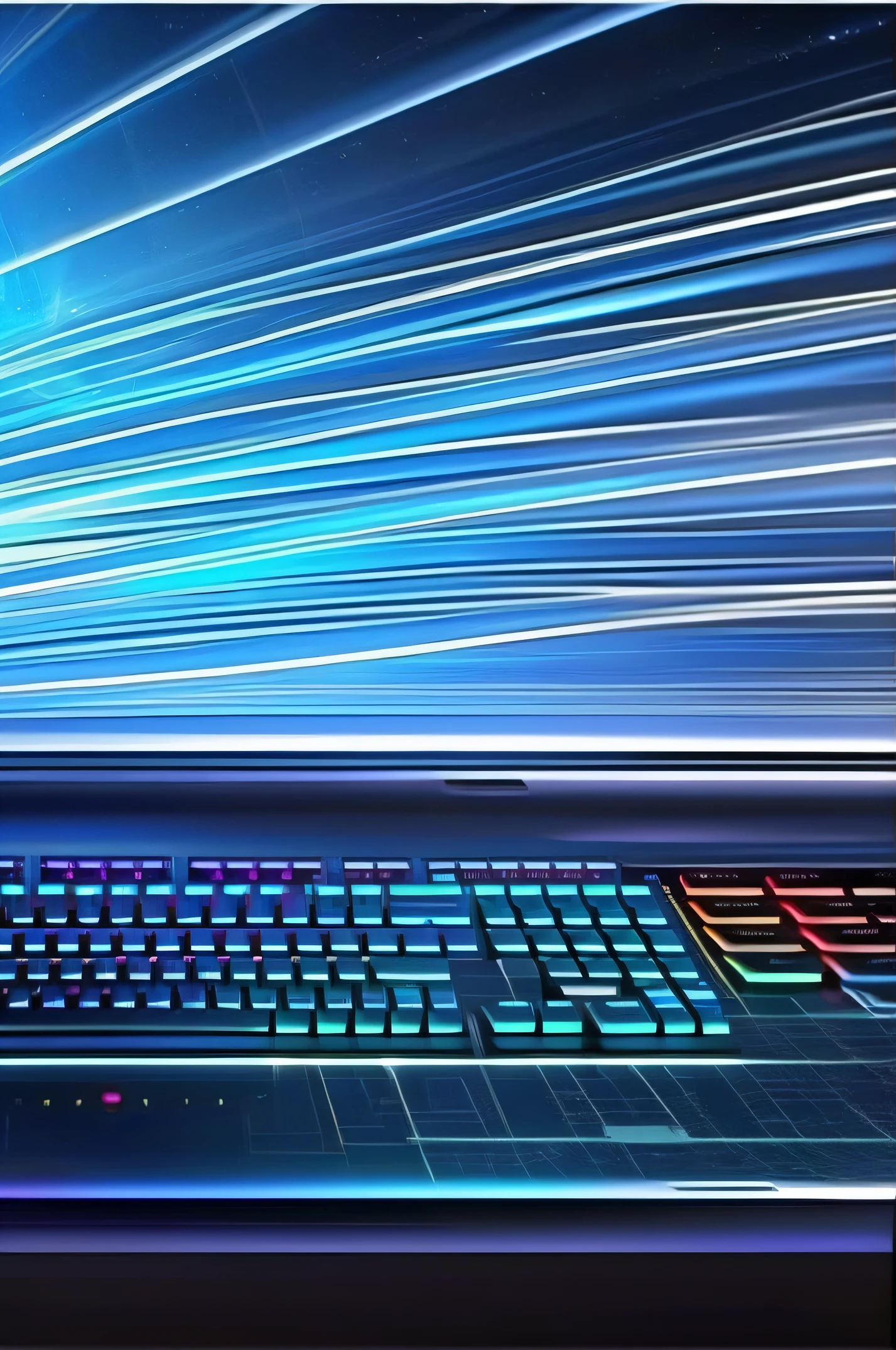 high qulity，Tech style，人物，poster for，Future wind，computers，keyboards