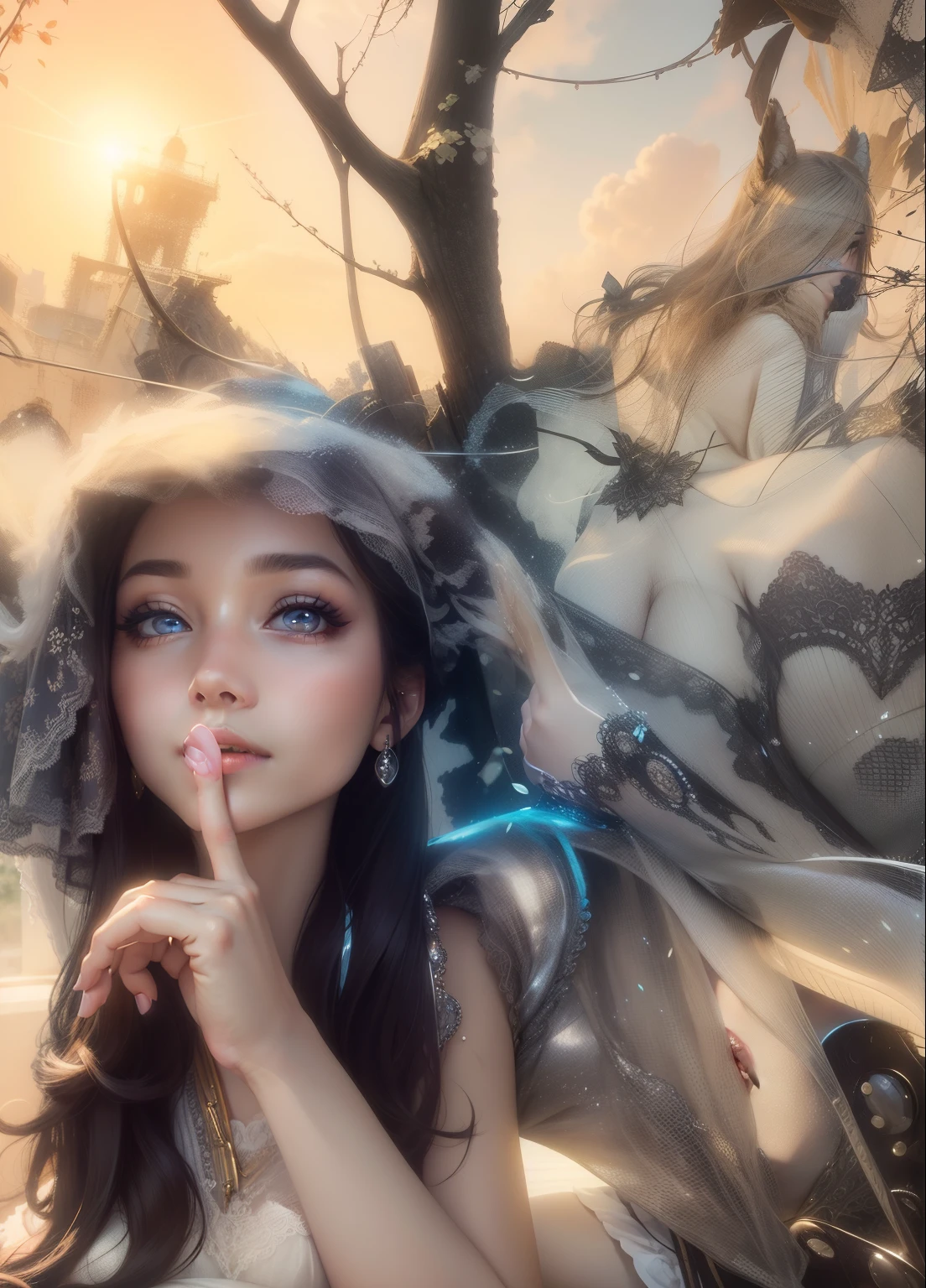 "A captivatingly gorgeous young lady with mesmerizing eyes, radiating grace and composure."