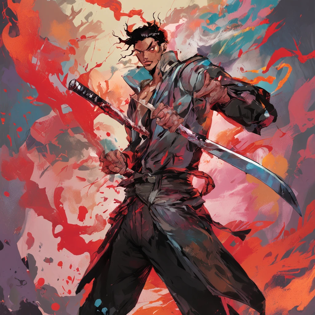 Anime characters with sword and red background, demon slayer artstyle, Kimetsu no yaiba, handsome guy in demon killer art, offcial art, key art, key visual, bleach manga style, Official artwork, striking manga artstyle, Otaku Gangasta, 4k manga wallpapers, demon slayer rui fanart, high detailed official artwork