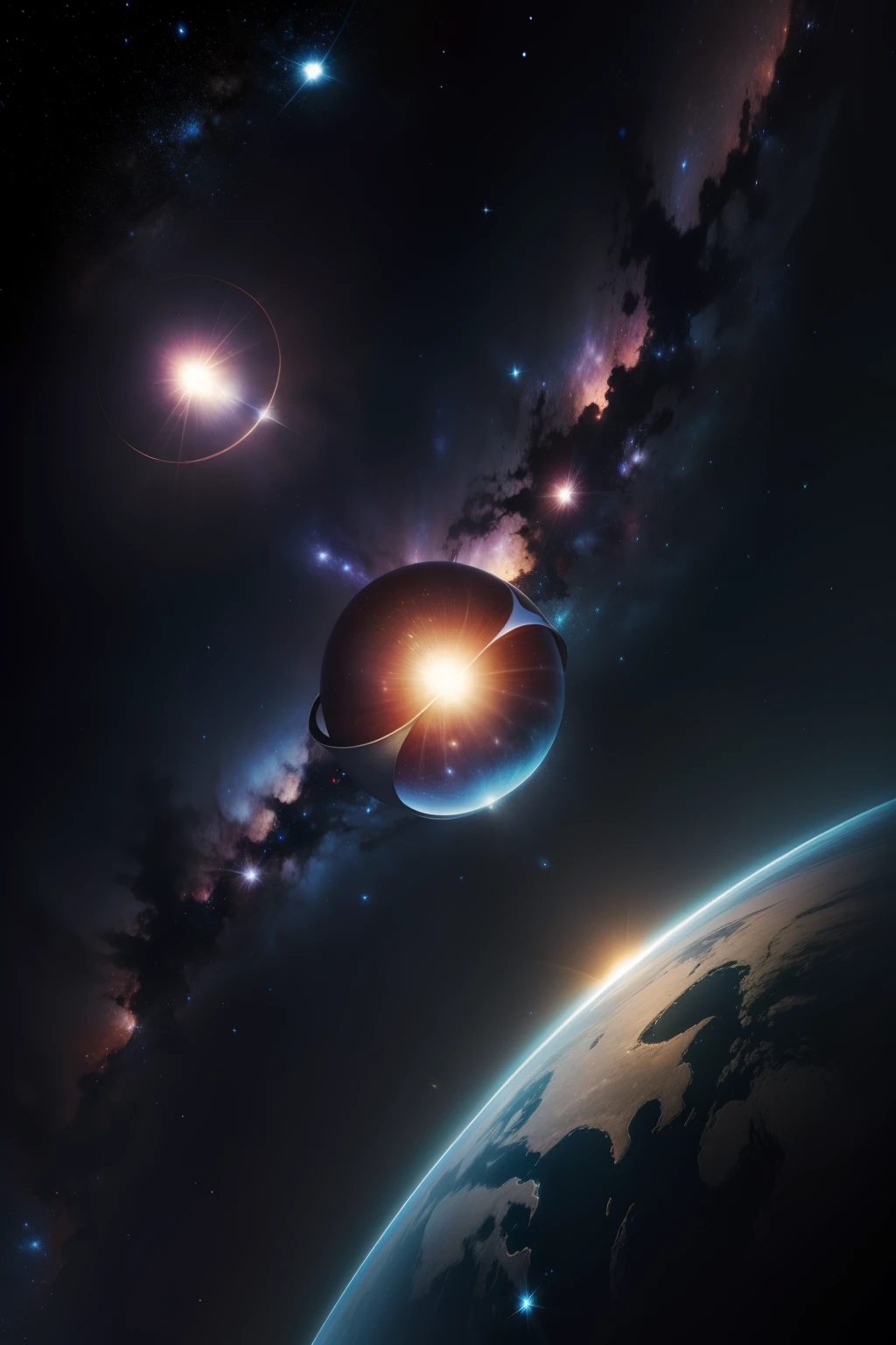 starrysky，Magnificent planet，Brilliant star rings。