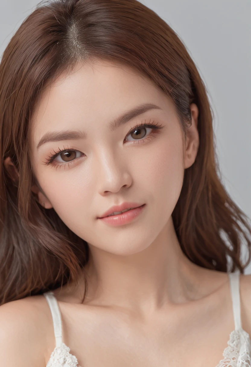 (One lady)、Mexican girls, 26 year old, brown haired, brown-eyed, sportrait, Beautie, Moisturized eyes, Sexy clothes, 美丽的面容, Sexy young man, A sweet smile, large full breasts, short pants jeans, Top like a neckline,Other positions,Other belongings, Best quality available, upright