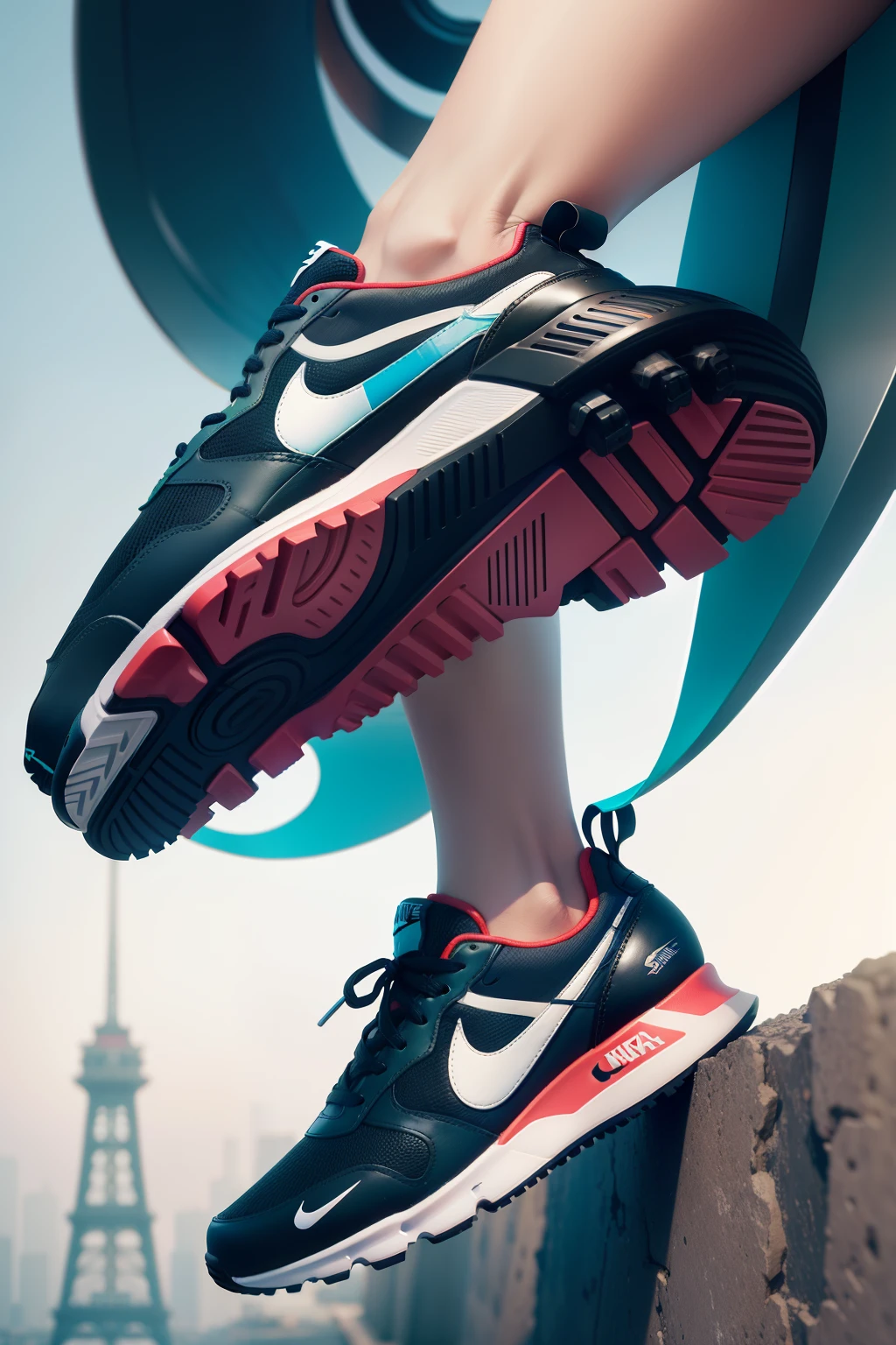 Nike shoes futuristic mechanical wind, National style trend