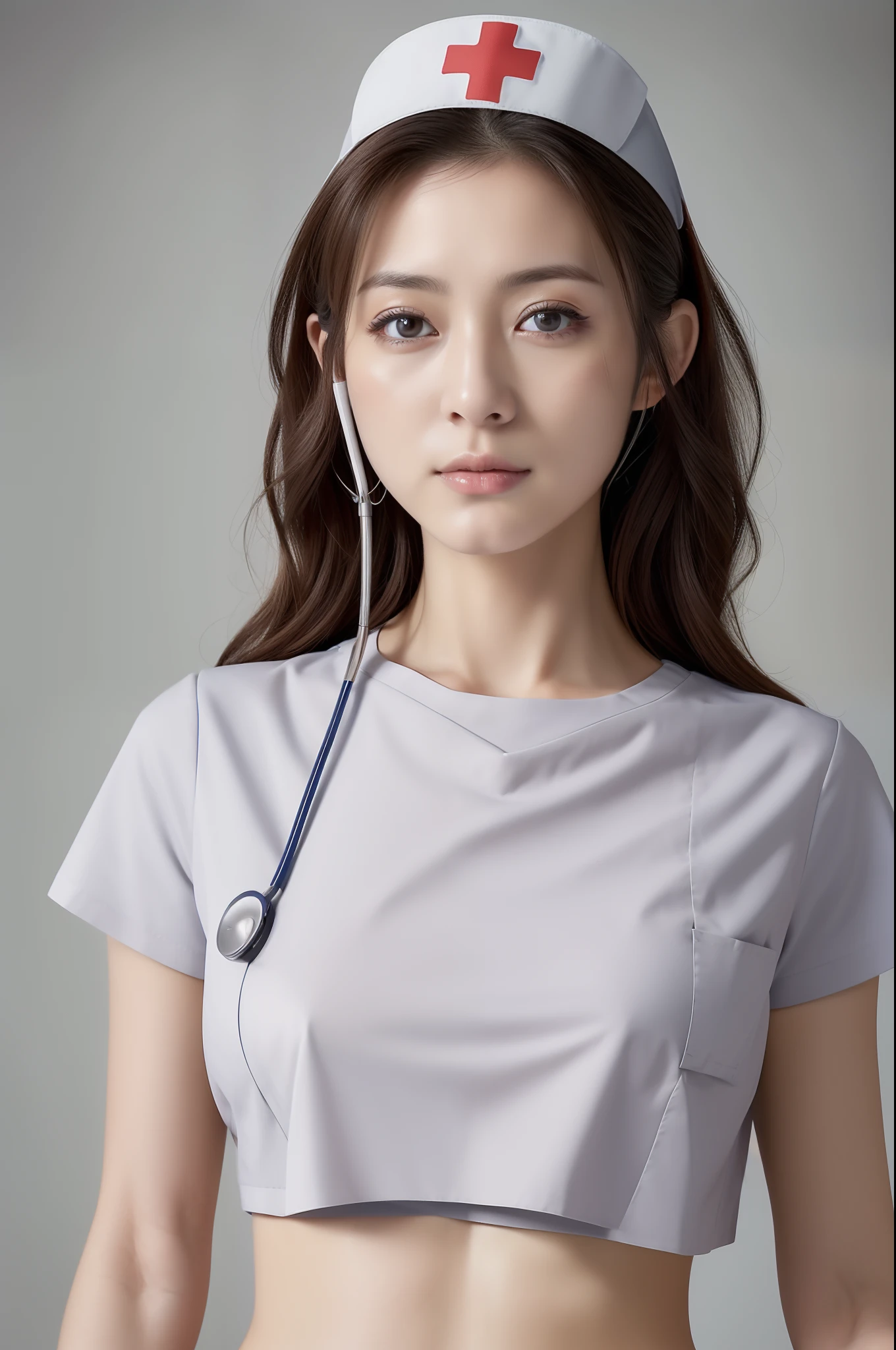 ((nurse、top-quality、8k、​masterpiece:1.3))、foco nítido:1.2、Beautiful woman with perfect body:1.4、slim abdomen:1.2、huge tit:1.2、Highly detailed facial and skin texture、  A detailed eye、二重まぶた