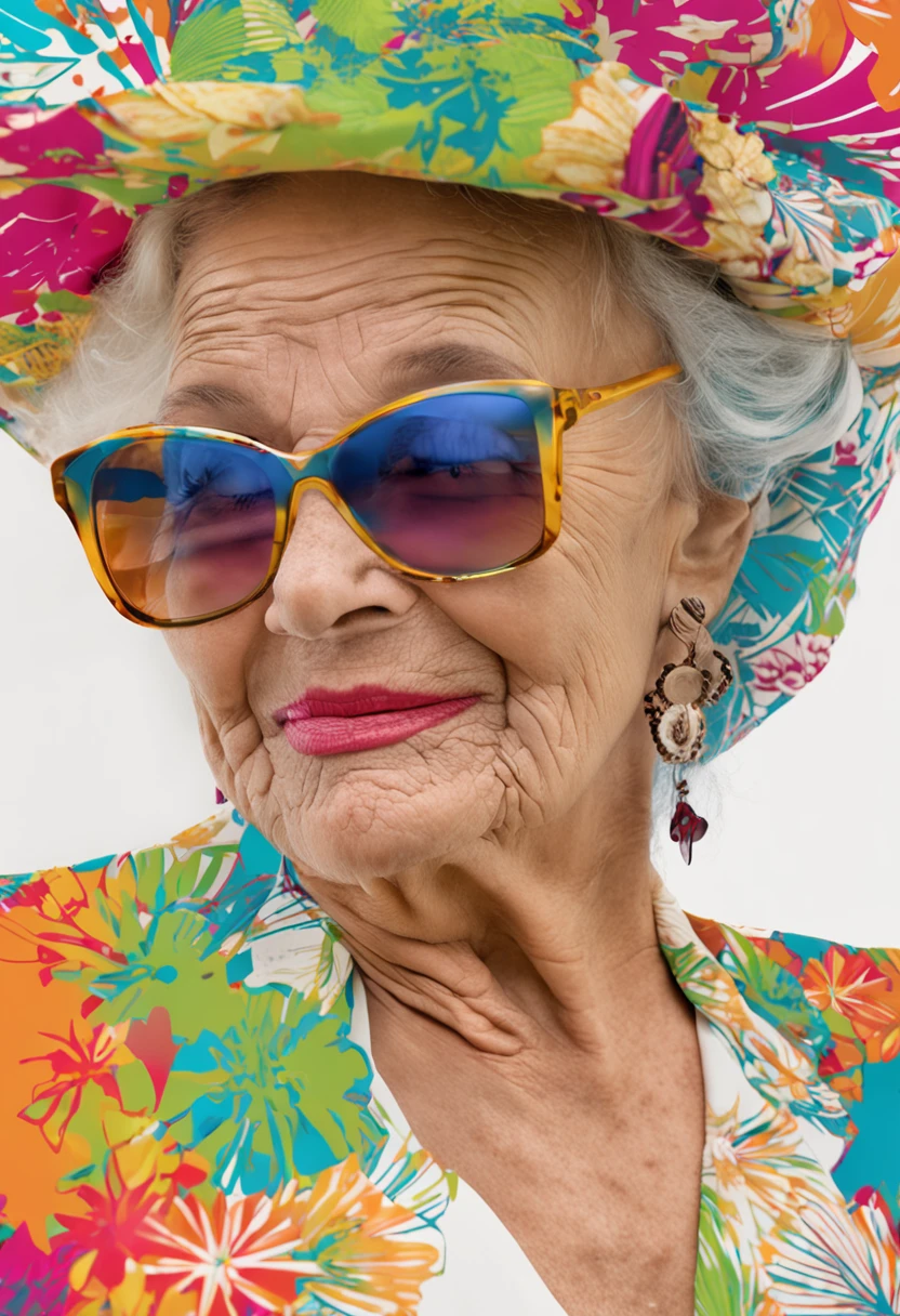 The virtual image depicts an elderly woman in her 60s who still emanates an irresistible aura of sensuality. She has wrinkles that bear witness to her life's journey, but instead of hiding them, she embraces them as marks of her experience. The look in her eyes is full of confidence and self-esteem.
She is wearing a sexy outfit that highlights her curves and mature figure. The outfit is chosen to highlight the elegance of her age and the innate sensuality that transcends time. The combination of colors and style highlights her individuality and the unique expression of her femininity.
With a slight smile on her lips, she places a finger in her mouth provocatively. The smile contains a touch of mischief and cheekiness, conveying her confidence in her own sensuality. Her gesture strikes a balance between playfulness and seduction, showing that age does not diminish her ability to attract and charm.
The whole image emanates an energy of self-confidence, acceptance and a sensuality that transcends youth. She is a personification of maturity and sensuality that endures over time, defying stereotypes and celebrating beauty at all ages.