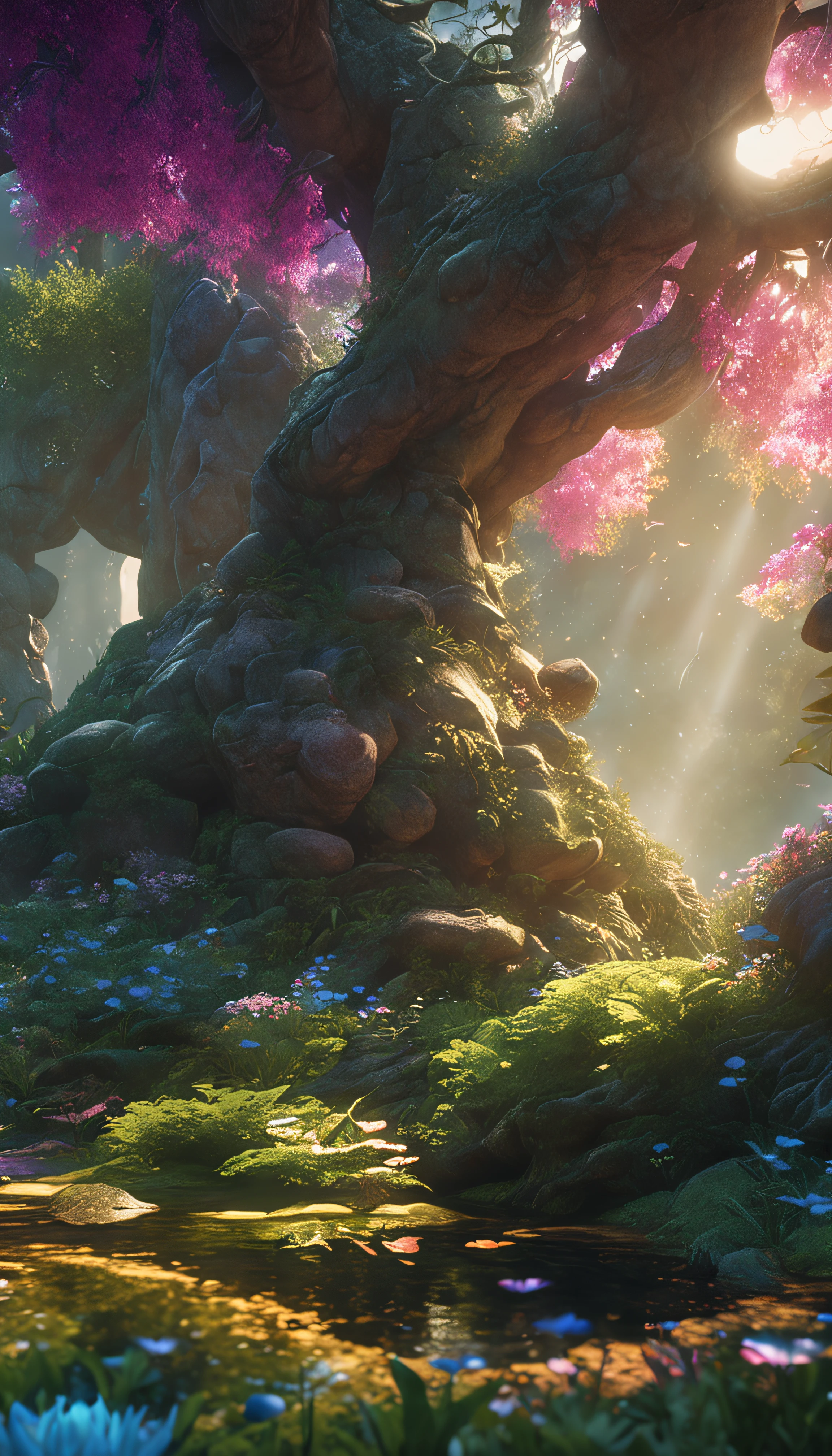 masterpiece, best quality, high quality,extremely detailed CG unity 8k wallpaper, An enchanting and dreamy scene of a fantasy forest, with towering trees, glowing mushrooms, and hidden fairy glens, creating a sense of mystique and enchantment, artstation, digital illustration, intricate, trending, pastel colors, oil paiting, award winning photography, Bokeh, Depth of Field, HDR, bloom, Chromatic Aberration ,Photorealistic,extremely detailed, trending on artstation, trending on CGsociety, Intricate, High Detail, dramatic, art by midjourney