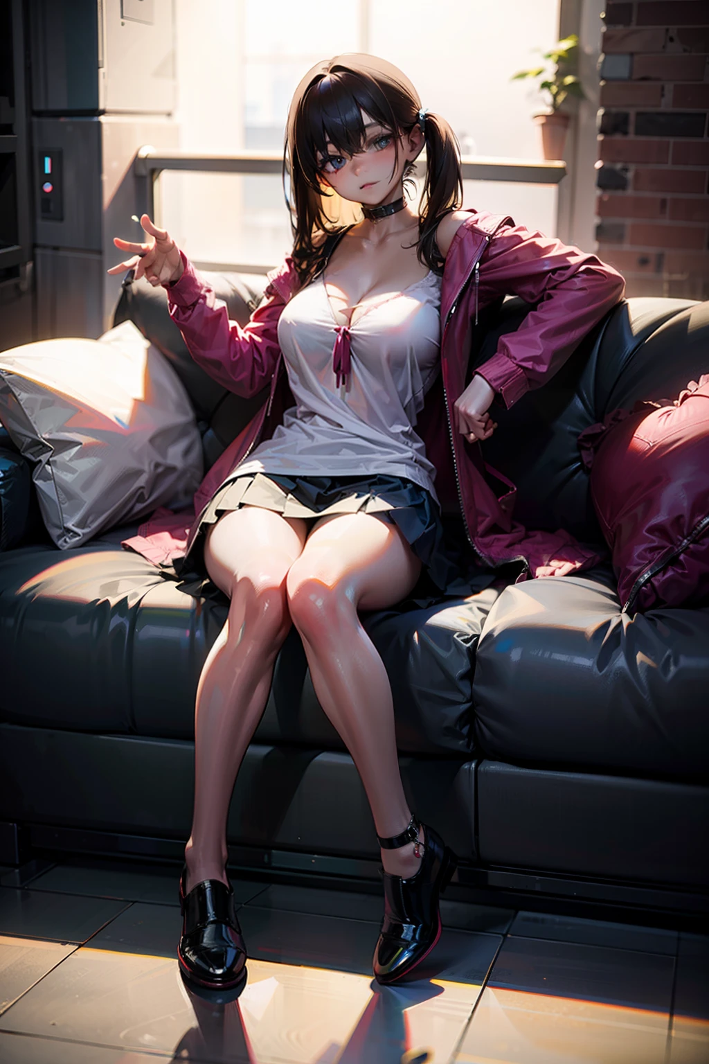 goddes，Casual pose，Full body like，long leges，large bust，sitting down