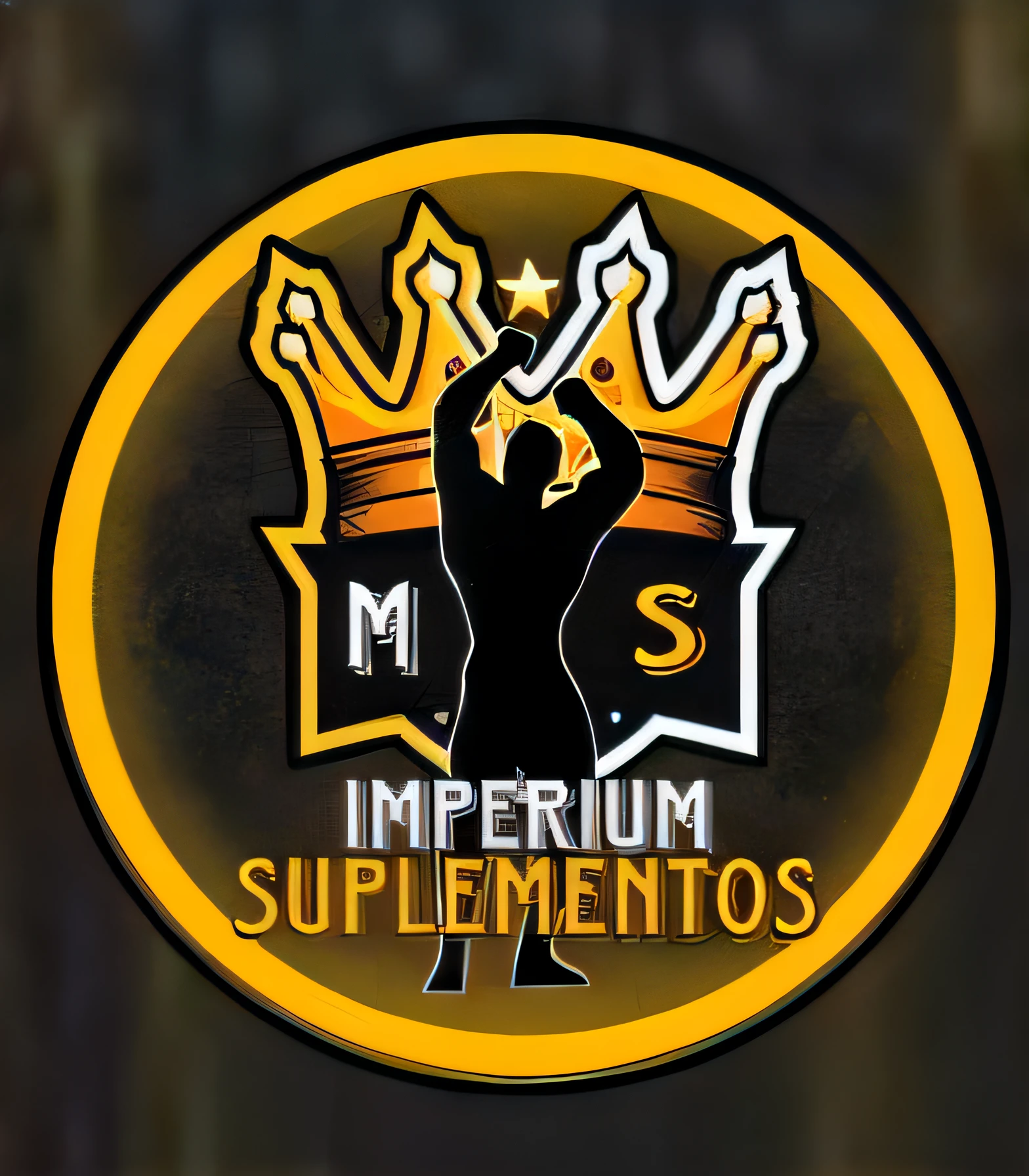 a closeup of a logotype with a crown on it, empire, Directed by: Maximilian Cercha, imperioso, Maximalsm, Megumin, tamanho imperioso, by Amelia Peláez, by José Malhoa, imperial, Ps, musculine, Directed by: Ramon Silva, Logo, Logo, millimeter, by Maria Helena Vieira da Silva