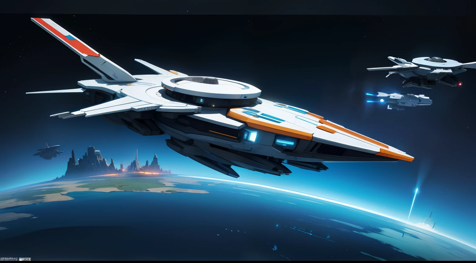 spaceship , sci-fi, galaxy
