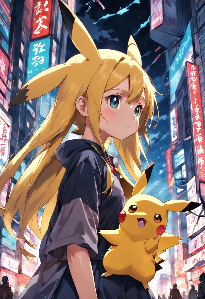 Pikachu,girl