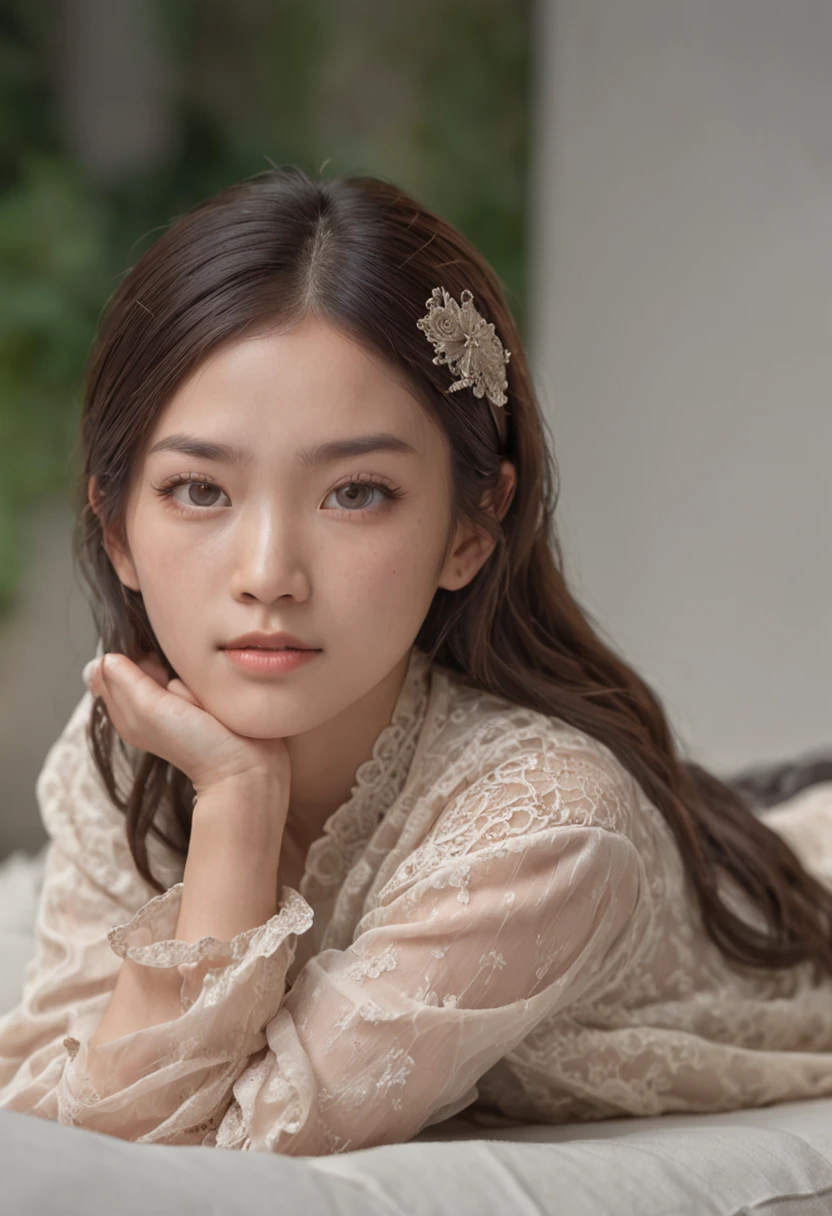 young girl asian girl lying on the couch, soft light, photorealistic, hyper realistic, ultrarealistic, high resolution, 8k resolution, 8k, 8kres, high details, detailed and intricate, intricate details, high intricate details, absurd amount of details, super resolution, ultrahd, photo