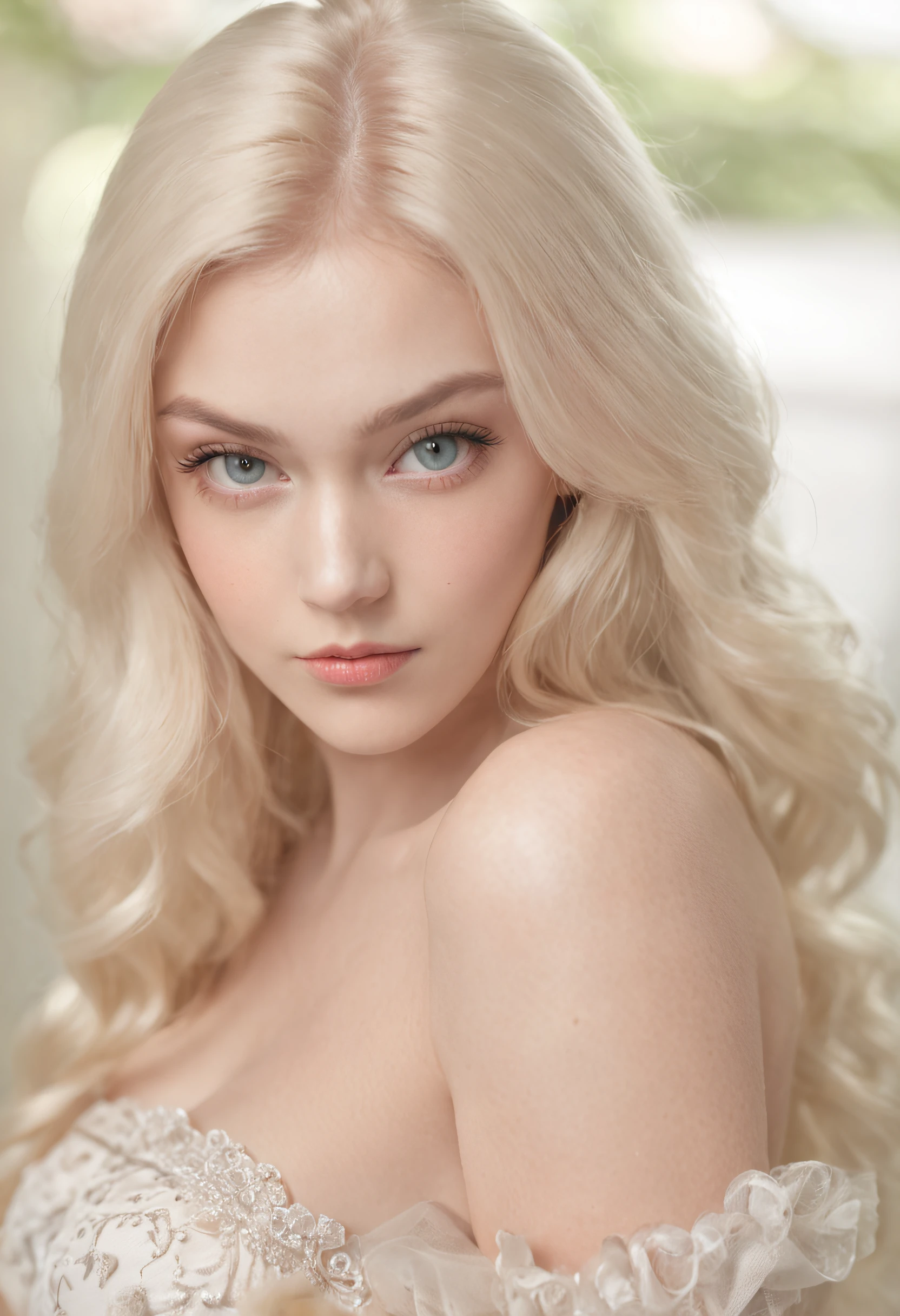 (face focus:1.3), young korean girl with matching white transparent bikini, (((very very gigantic breasts:1.3))),Sexy girl with blue eyes, (pale white skin, gigantic breasts and narrow waist, blonde hair and large eyes),white and porcelain pale skin, , albino, white and pale skin,very gigantic breasts, Selfie, Natural makeup,very very pale white skin, porcelain pale skin, very very very pale white skin, gigantic breasts, very very pale white skin, pale skin, long blonde hair, pale white skin, upper body focus!!, upper body focus, Stunning upper body shot,