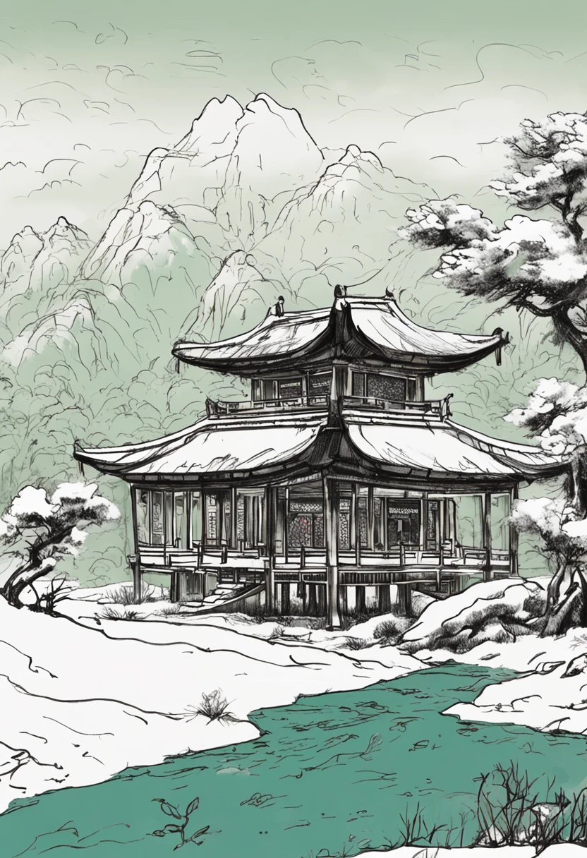 In the cold wind，A pine and cypress pavilion。The green foliage swayed in the snow-white landscape，This is a painting that has been passed down for thousands of years，The protagonist in the painting is Confucius，The person who interprets the painting is us。