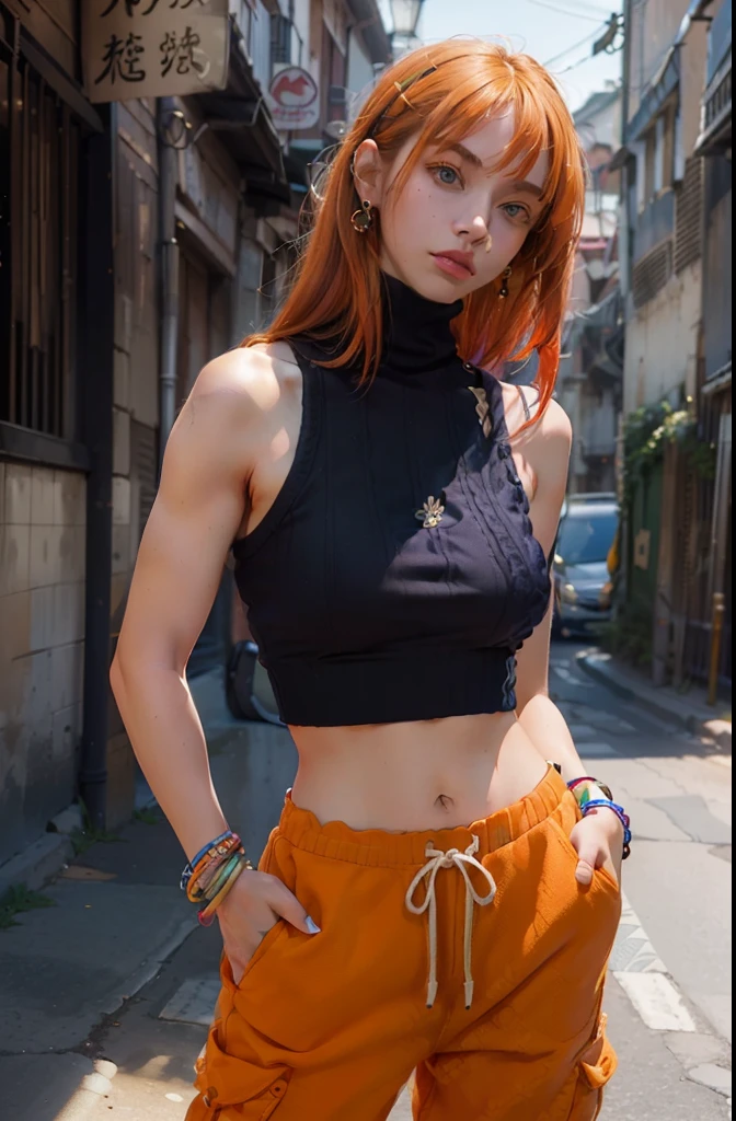 Realistic Japanese girl, stand on foot, Japanese girl with Monolid eyes, Show thigh up, (((very gigantic muscular shredded muscular:1.3))),

ultra detailed, photorealistic, masterpiece, perfect fingers, UHD 8k, solo female, realistic image, high detail, photo quality, (((beautiful solo girl))), best quality, ultra-detailed, masterpiece, finely detail, realistic skin texture, 85 mm art lens, f 1.2, sharp focus, 8 k high definition, insanely detailed, intricate, nude manly flat chest, 

(((long parting undercut red hair shaved fade:1.3))), shave head sides,