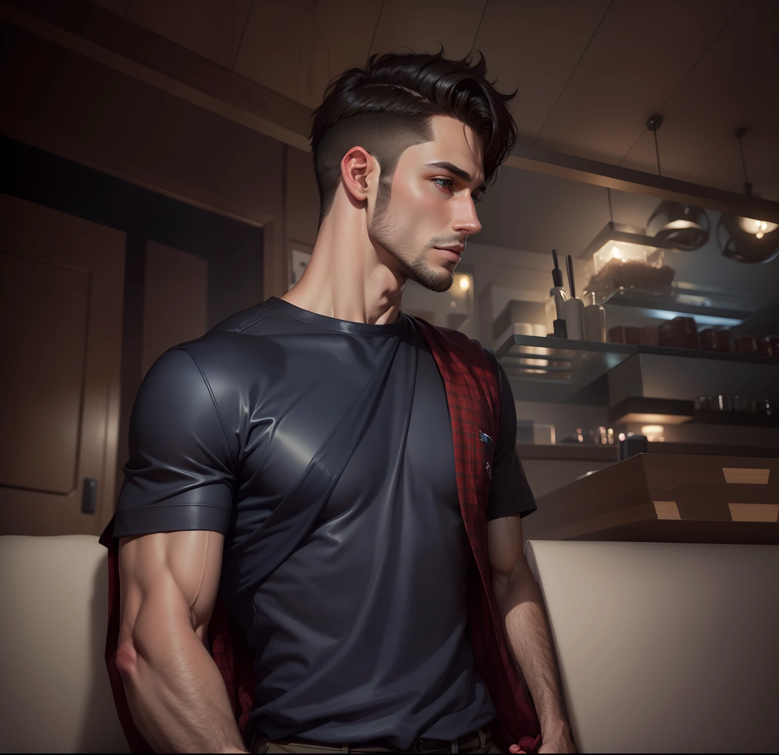 Handsome boy realistic face