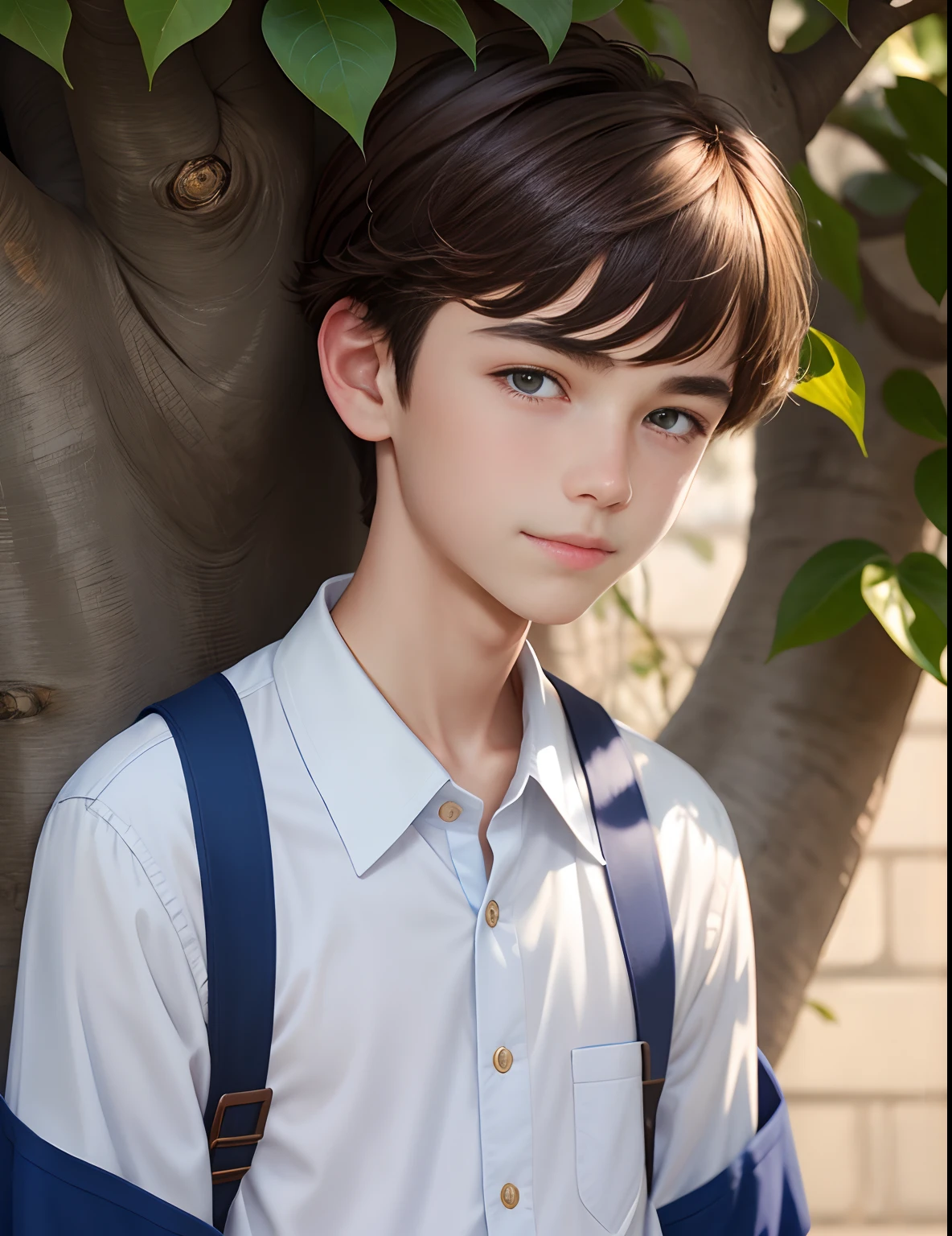 Boy sitting alone