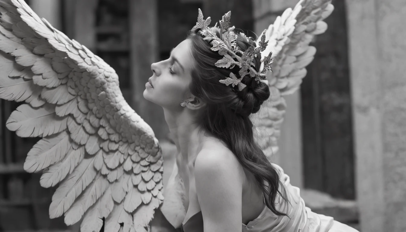 Imagine a scene in which a fallen and malevolent angel, with a seductive appearance and large beautiful wings, is in full motion. The scene takes place on the streets of an apocalyptic city, ablaze and in ruins. Use a contrasting style of writing to highlight the angel's beauty in juxtaposition to the decay of the surroundings.
Begin the text with a striking opening, capturing the reader's attention as you describe the angel's descent. Introduce retrospective moments through contextual flashbacks to unveil the angel's backstory and transformation into a malevolent being. Explore the angel's internal thoughts as they fall, allowing the reader to access their psychology.
Throughout the text, employ a metaphor describing the angel's wings as 'dark glimmers of freedom,' creating a contrast with the oppression of the ruined environment. Add sensory elements such as smells and sounds that emphasize the desolation of the city and the grace of the angel. Additionally, play with chromatic contrast, using dark and cool colors for the city and warm and vibrant colors for the angel.
Insert a table with multiple rows to highlight the duality of the angel and the surroundings, create lists to detail the retrospective moments, and use different header styles to divide the text into thematic sections. Ensure the text is focused on conveying the visual and emotional aesthetics of the described scene.