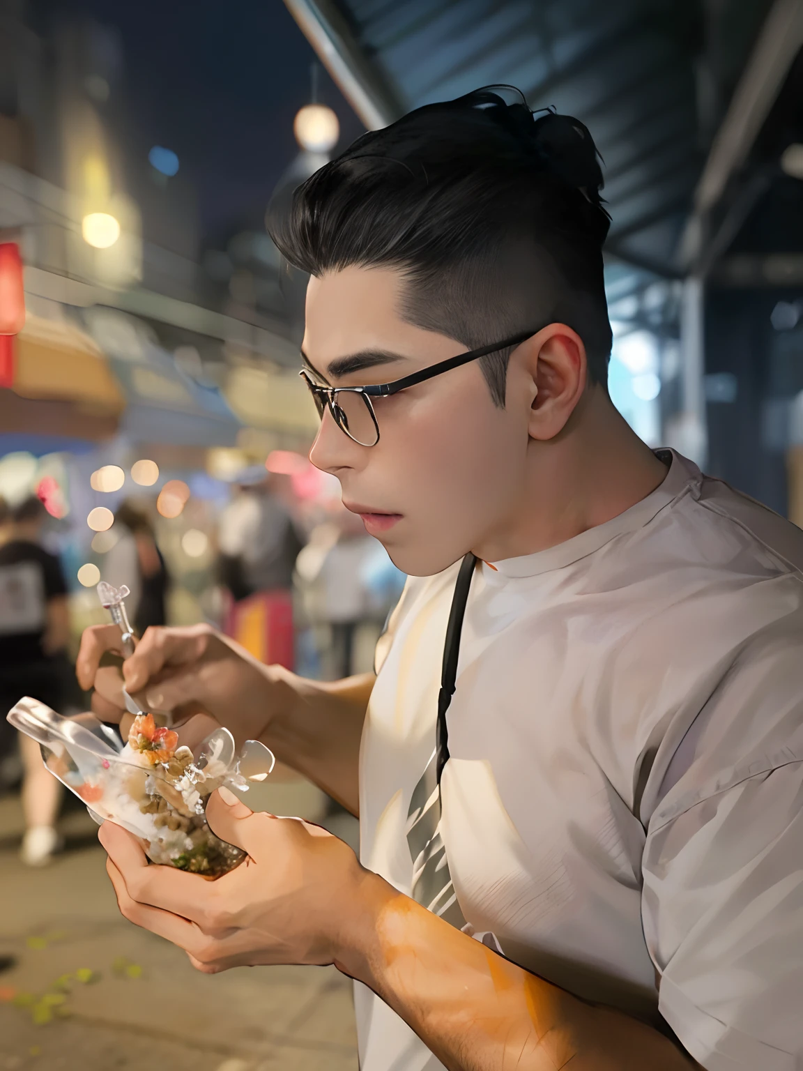 Lifelike,(The Masterpiece,Top quality,best qulity,officlal art),greatly detailed,Colorful,Most detailed,God,shorter hair,black color hair,Handsome man,gargantilha,short sleeve,outskirts,sun glasses