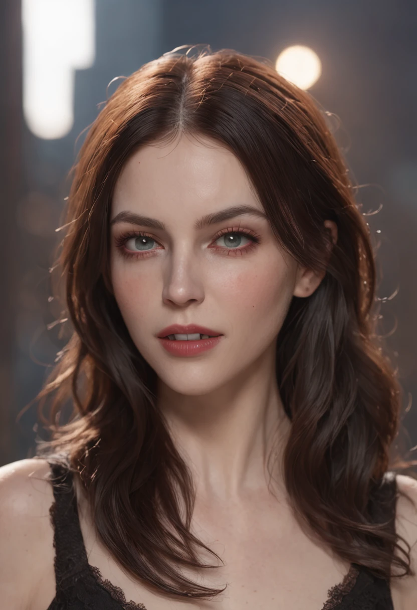 Brunette Woman (Ultra Realistic) 4k, Simone Simons (Ultra Realistic) 4k, Wet Pale Skin (Ultra Realistic) 4k, Brown Eyes (Ultra Realistic) 8k, Wet Body (Ultra Realistic) 4k, Wet White Skin (Ultra Realistic) 8k, Short Hair (ultra realistic) 4k, in chicago at night (ultra realistic) 4k, upper shoulder hair (ultra realistic) 4k, small bust (ultra realistic) 4k, vampire fangs (ultra realistic) 4k, vampire woman (ultra realistic) 4k, lipstick (ultra realistic) 4k, elvish ears (ultra realistic) 4k, vampire teeth (ultra realistic) 4k, dark hair (ultra realistic) 4k, short hair (ultra realistic) 4k, black (ultra realistic) 4k