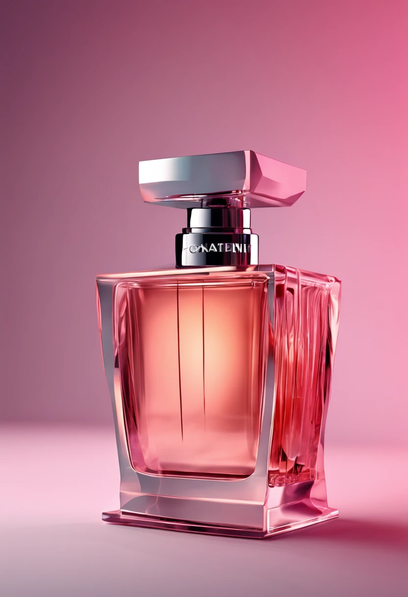 a perfume bottle, modern style, abstract photo, sharp 3d