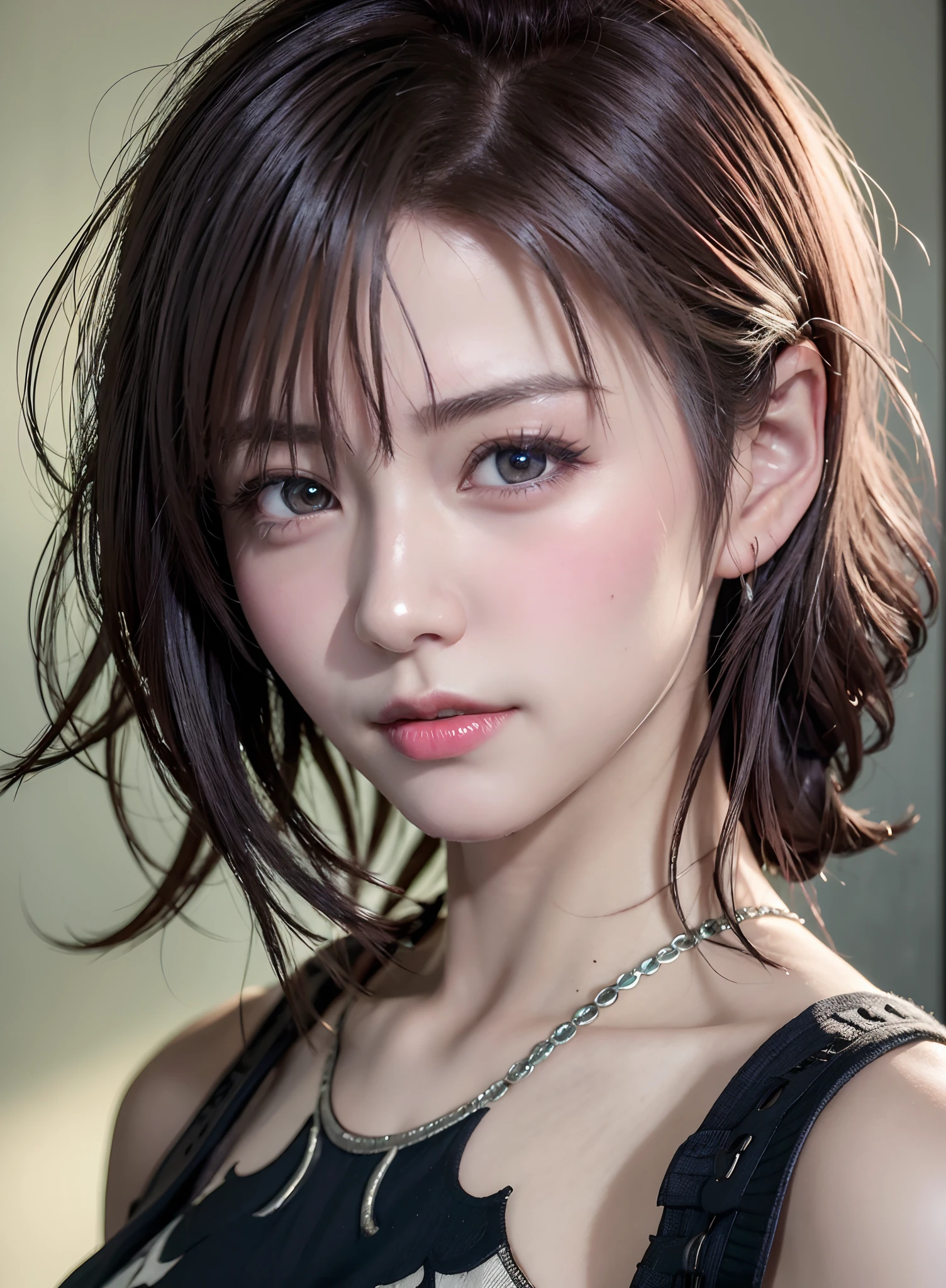 Digital portrait of gorgeous Japan short-haired woman, Beautiful face, Convoluted, Cinematic, Realistic epic, unreal enginee 5, Gorgeous, Incredible color grading, Trending on ArtStation, Photography, cinematic photography, Art Germ and Ross Draw Style