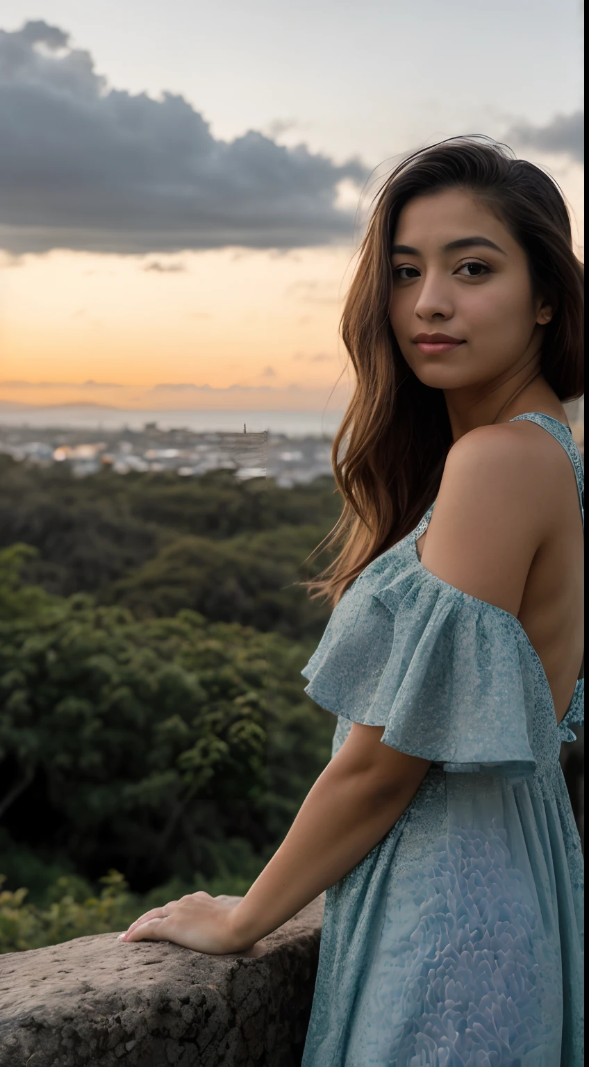 Foto RAW em sequencia, uma foto de uma adolescente 16anos, summer dress, Sunset at City Garden Park, ((esguio, pequeno)), planos de fundo detalhados pouco desfocados, luzes naturais, HDR, Foto realista, foto profissional, visual sexy, fotorrealista, Linda, pele natural, 8k UHD, alta qualidade, filmic grain, Fujifilm XT3