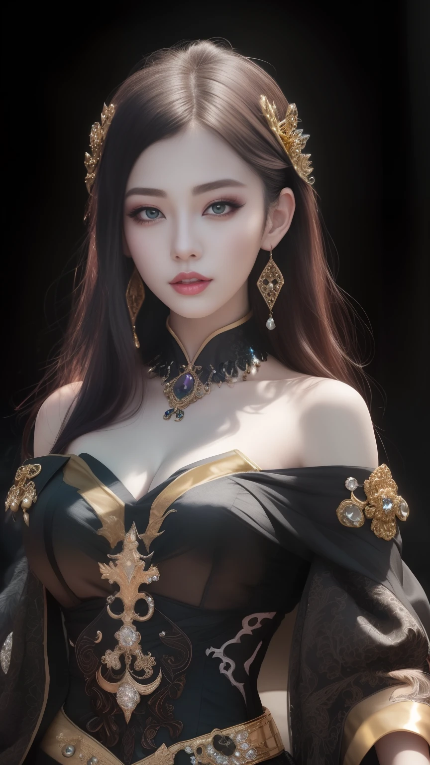 ((Highest quality)),(Ultra-high resolution),(Very detailed),(Detailed Description),((The best CG)),(A masterpiece),Ultra-detailed art,Amazing painting art,(Art with precise detail:1.5), Dismissal, Fall, arrogant, envy