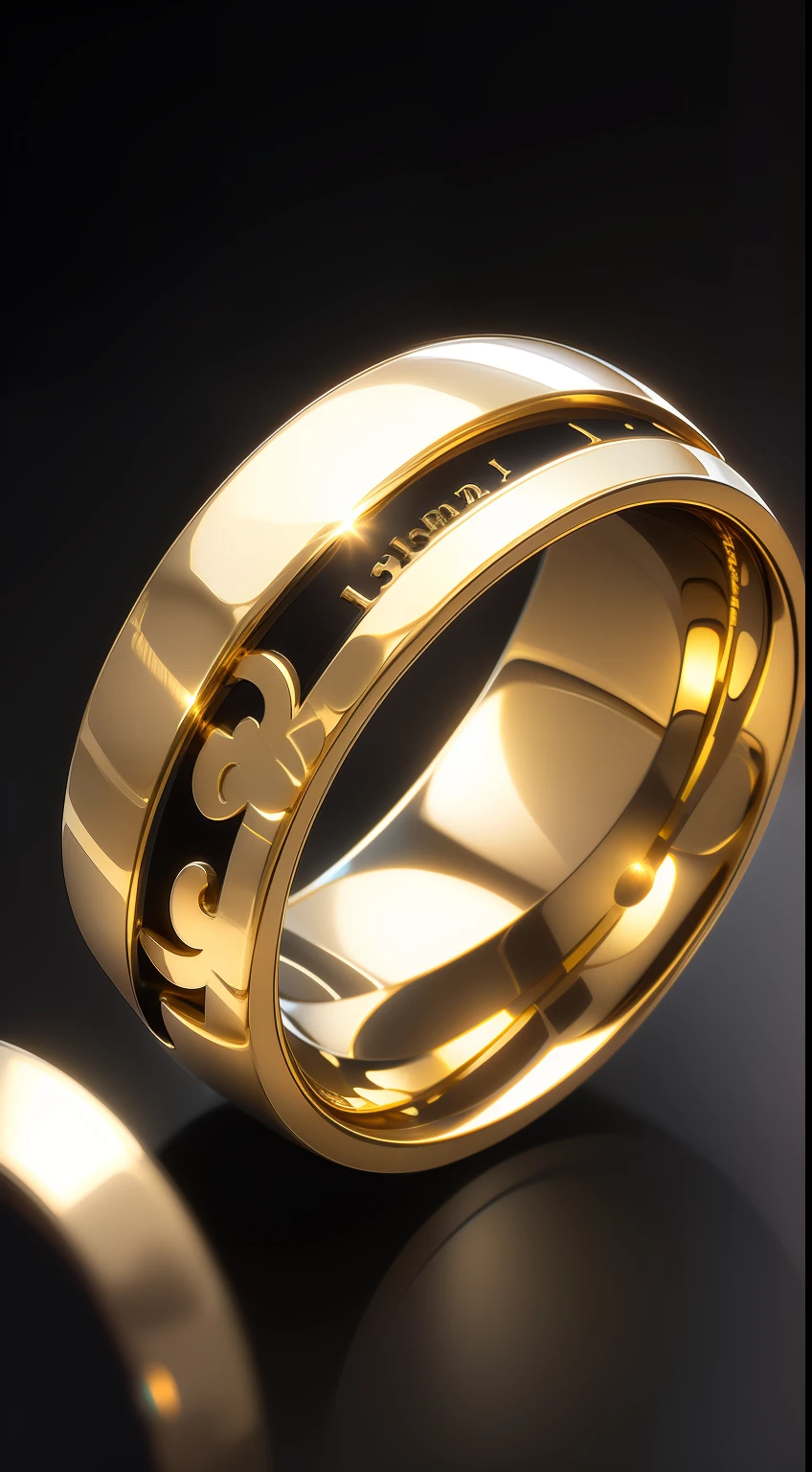 with black background，There are gold rings and gold coins around. Inside the ring, The two M letters are intertwined in a stylish way. The caption "Money Millennials" is written in cursive and readable font under the ring.