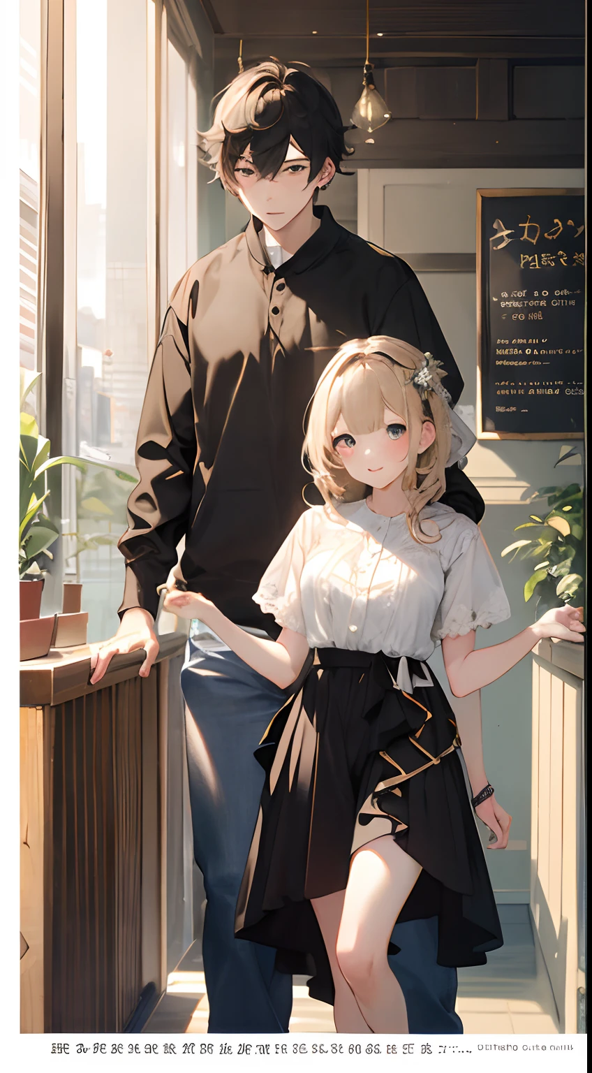 (masterpiece、top-quality、hightquality)、Male and female pairs、a couple、line up、Lovers、Standing