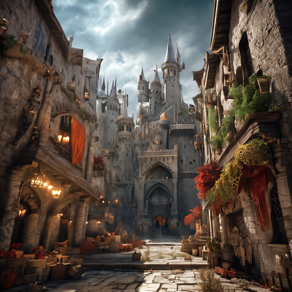 masterpiece, best quality, hd, hyper detailed, epic city, a white glorious medieval city, medieval, fantasy rpg, castle, perfect light, large city, minas tirith, giant dragon behind, high bright, ultra hd