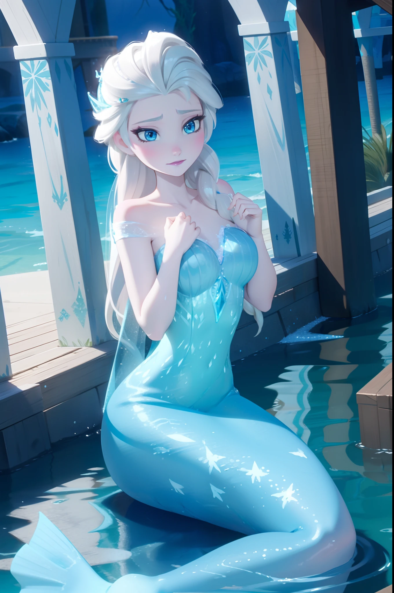 Elsa as a mermaid
