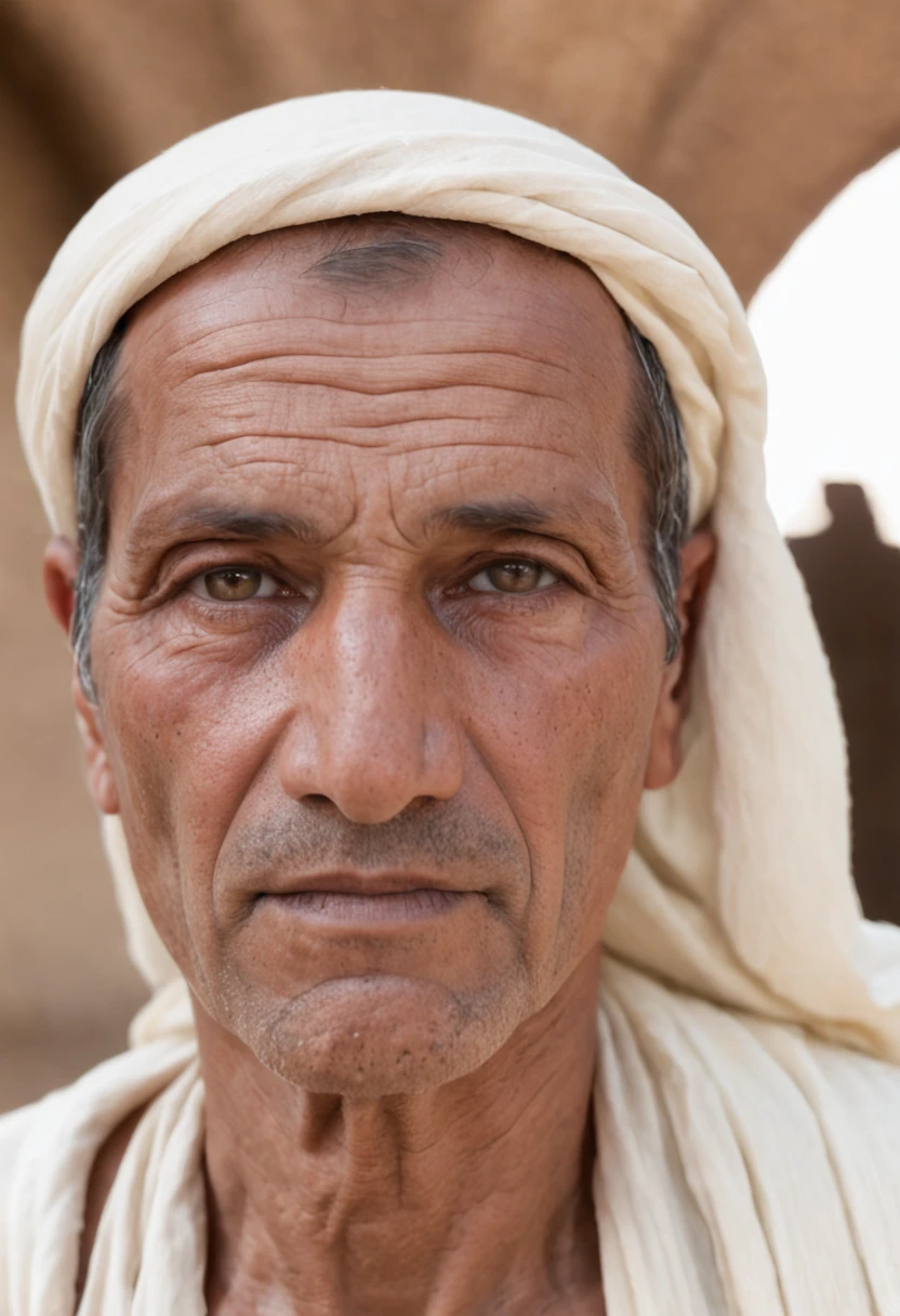 A middle-aged, wither-looking and modest man, Inhabitants of the ancient city of Egypt