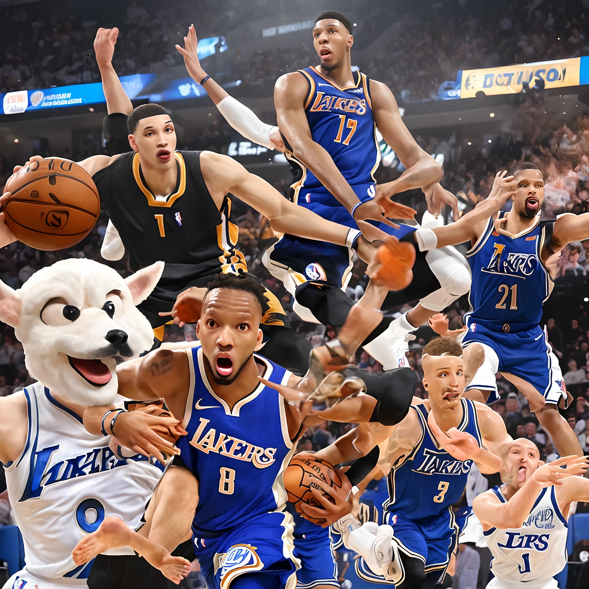 Mascotes da nba juntos