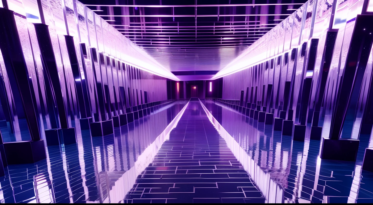 Infrared reflection of mirror maze, Internally twisted clusters of crystals, Design drawing of the third edge of the mysterious universe