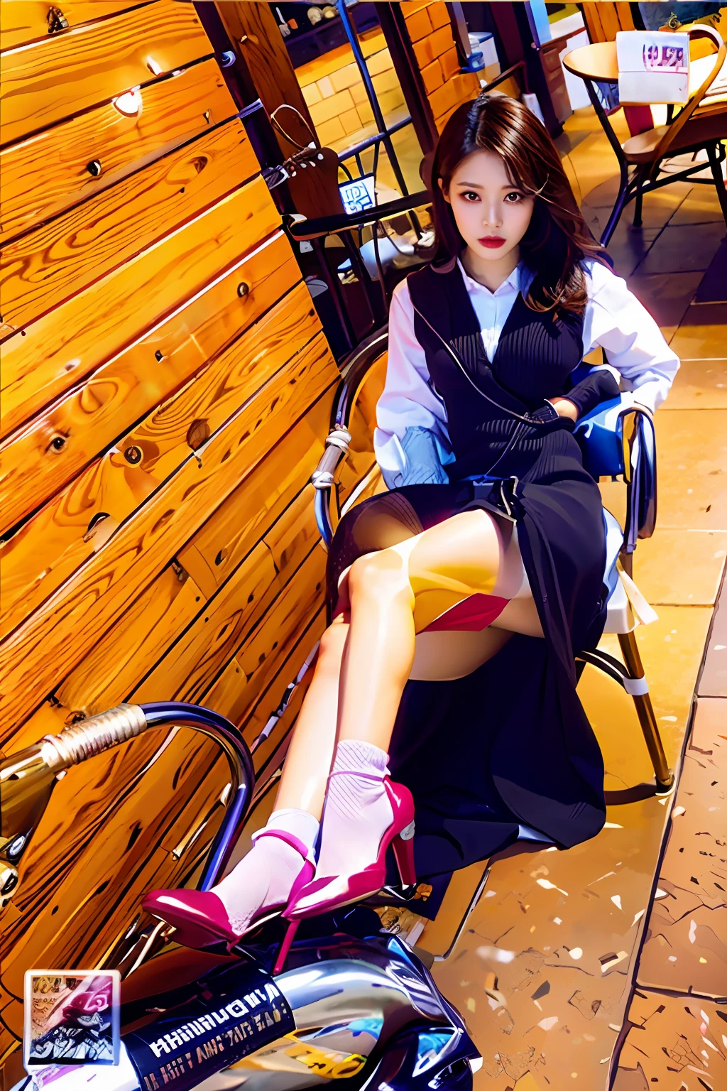 Wear fishnet socks