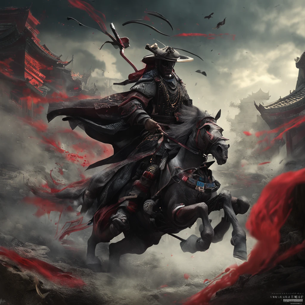 Best quality, Masterpiece, 超高分辨率, (photograph realistic:1.4), surrealism, Dream-like,fusionart, Shadowdancer, shadow magic, darkness control, stealth, shadowstep, umbral spells, hidden blade, Samurai vampire