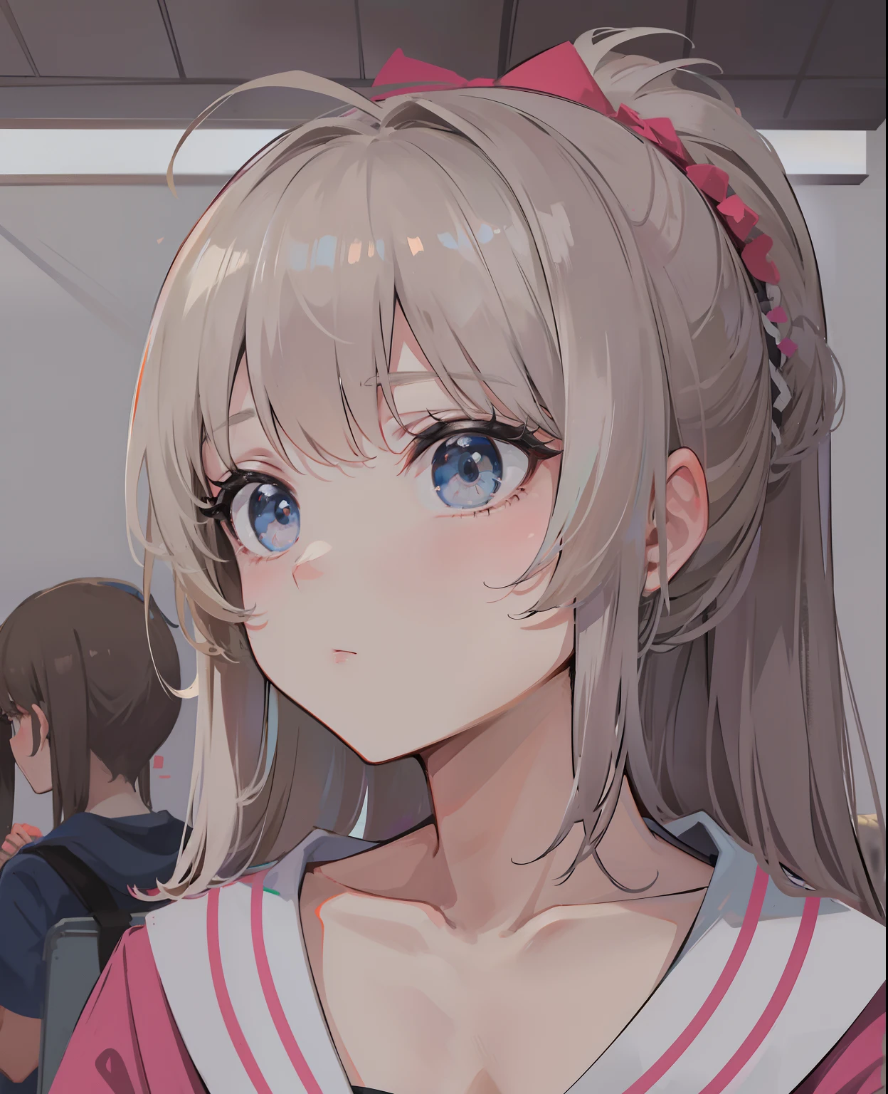 Student costume cute girl，Light color scheme