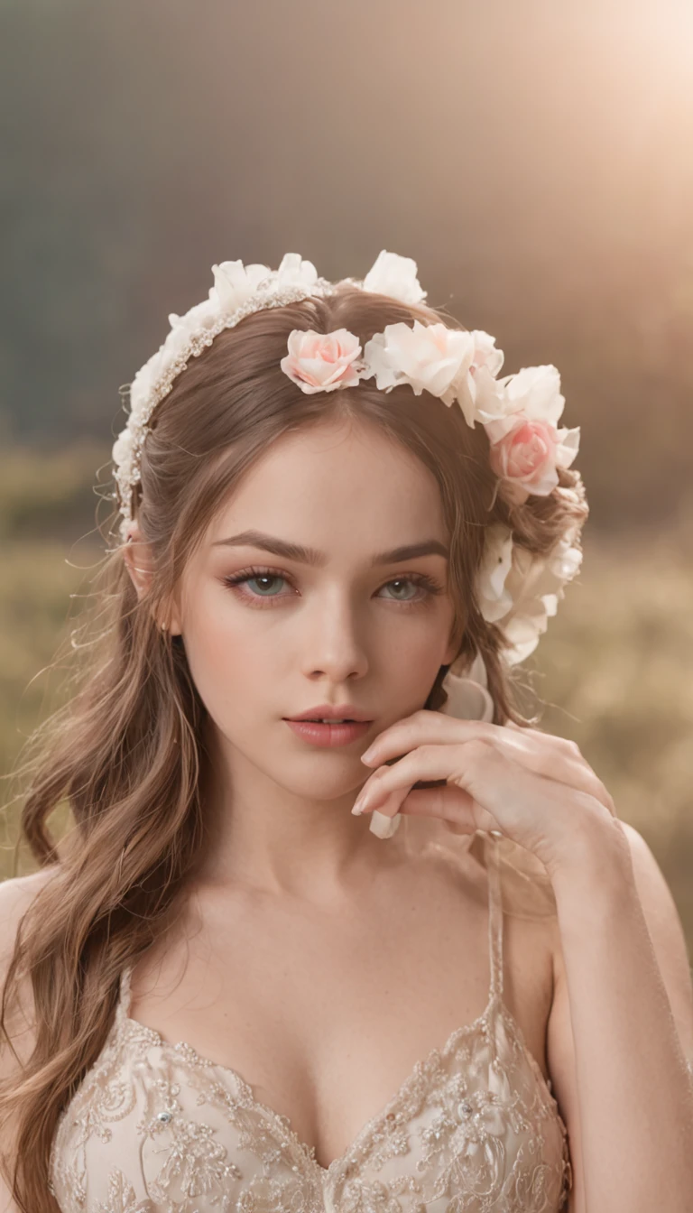 (melhor qualidade,tmasterpiece), menina adolescente bonita, deusa bonita, deusa sexy, Espadas, guindaste branco, The right hand, A long, flowing dress, Pernas delgadas Cabelos prateados, Por franja, Amarre um rabo de cavalo, Beautiful hair accessories, cenas detalhadas, a noite, starly sky, luz fria, lua cheia, (em rosa, cores brancas, cores ciano), ((de lado)), ((parte superior do corpo)), ((Realistic))