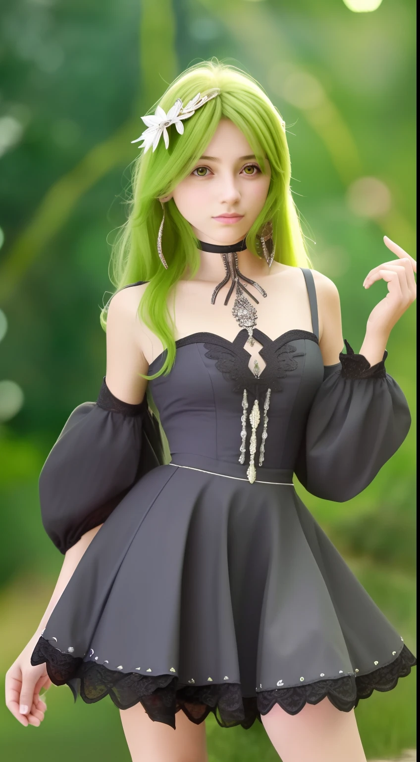 (melhor qualidade，tmasterpiece),  adolescente bonita, deusa bonita, deusa sexy, espadas, guindaste branco, The right hand, Um longo, Flowing dress, Pernas delgadas Cabelos prateados, Por tira, Amarre um rabo de cavalo,  Beautiful hair accessories, cenas detalhadas, a noite, starly sky, luz fria, pegue a chave, (em rosa, cores brancas, cores ciano), ((lateralmente)), ((parte superior do corpo)), ((Realistic))