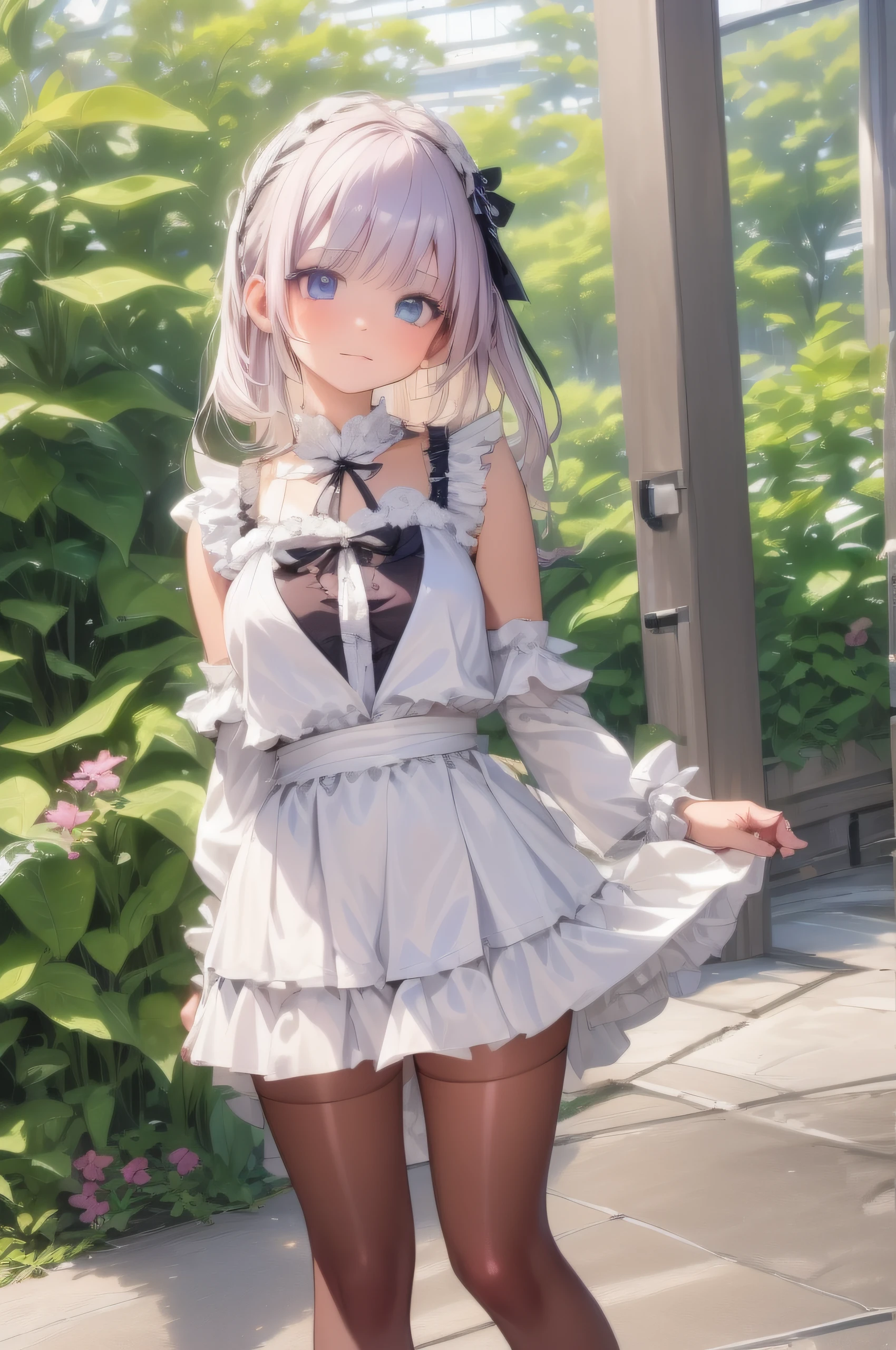 there is a woman in a white dress posing for a picture, **** in dress, small curvy ****, 2 b, 2b, Anime girl cosplay, Realistic Young Gravure Idol, real life anime girl, Seductive Anime Girl, Lori