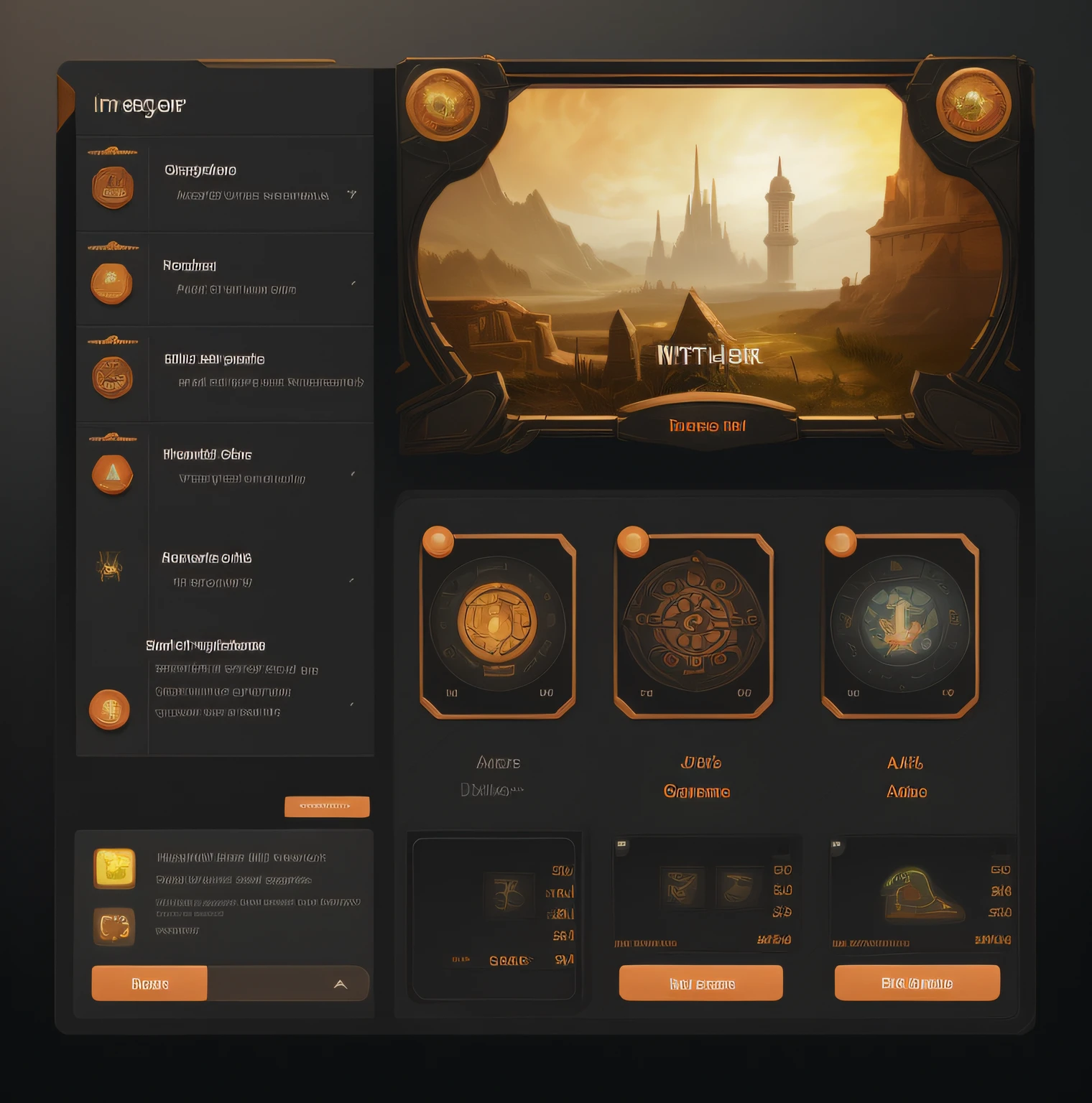 Game interface design, Game UI, Game UI,