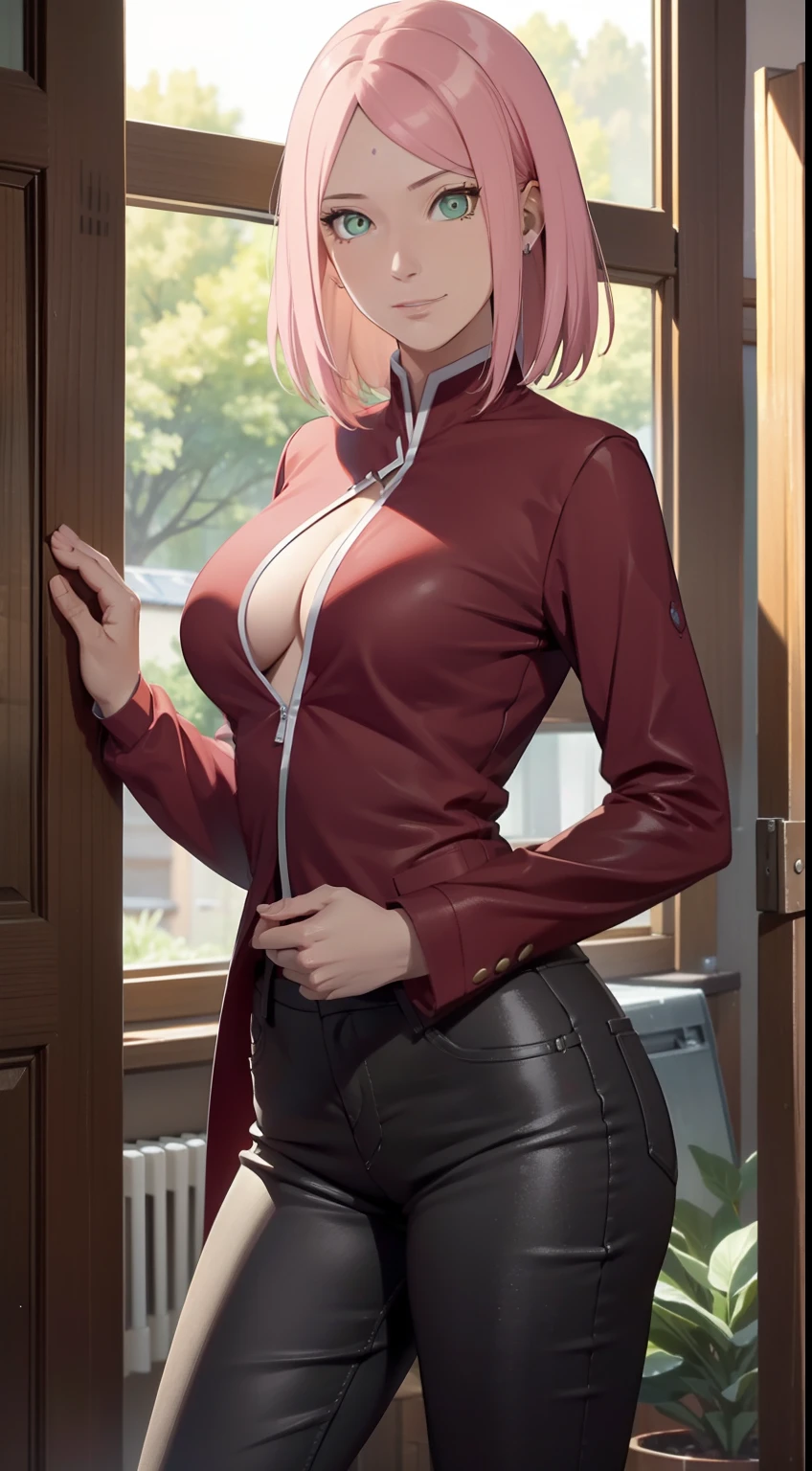 ,Kirschblütenwald, (Hohe Detailgenauigkeit:1 1), Raues Gesicht, natural skin, High quality, NSFW, Naruto Sakura,Ein rosahaariger, detailliertes Haar,green eyes,(big boobs:1.2),(:1.5),Auslaufen aus der Schulter,,(smil:1.2),Rot im Gesicht sein,(Spaltung:1.4),sexy Figur,Perfect body,gorgeous eyes, (detailliertes Gesicht und Augen), (Das Gesicht: 1 2), Noises,extra, Echtes Foto, ..................PSD, Lampenfilm-Fotografie, Scharfer Fokus, Kontrastreiche Beleuchtung, Empfindliche Haut, High Resolution 8K, Wahnsinnige Details, realistisch, Professionelles Fotoshooting, 8K UHD, Spiegelreflexkamera, Sanfte Beleuchtung, High quality, filmgrain, Fujifilm XT3,Zauberei,Partikel-FX,kein oberteil,skinny jeans,bare breasts,,nudity,show