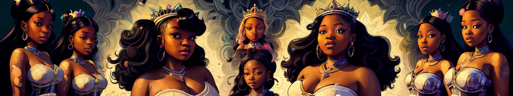 (Illustration:1.3) sometric, game,Pixel art, hyper detail (by Artist Anna Dittman:1), chubby ebony princess (((masterpiece))), (((best quality))), ((ultra-detailed)),(detailed light),((an extremely delicate and beautiful)),